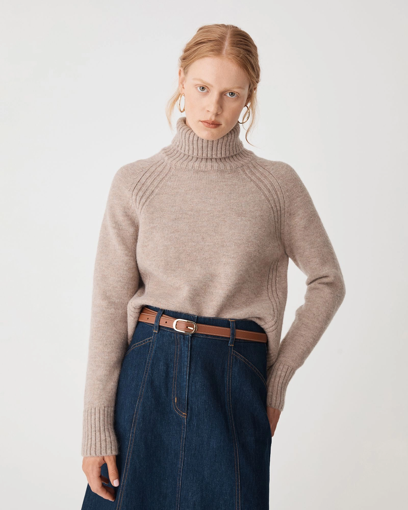 Forcast Clothing - Jada Notch Hem Turtleneck Knit