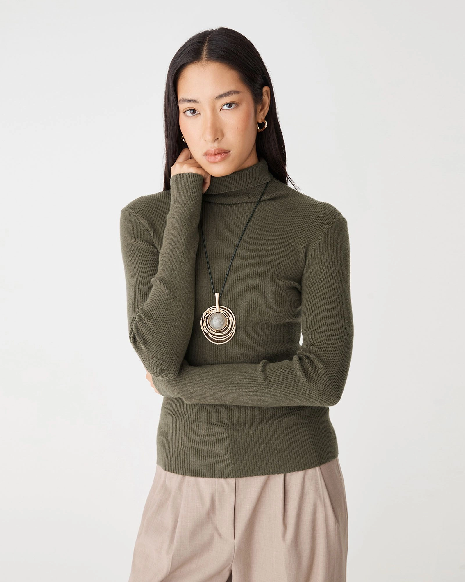 Forcast Clothing - Ginny Ribbed Turtleneck Knit
