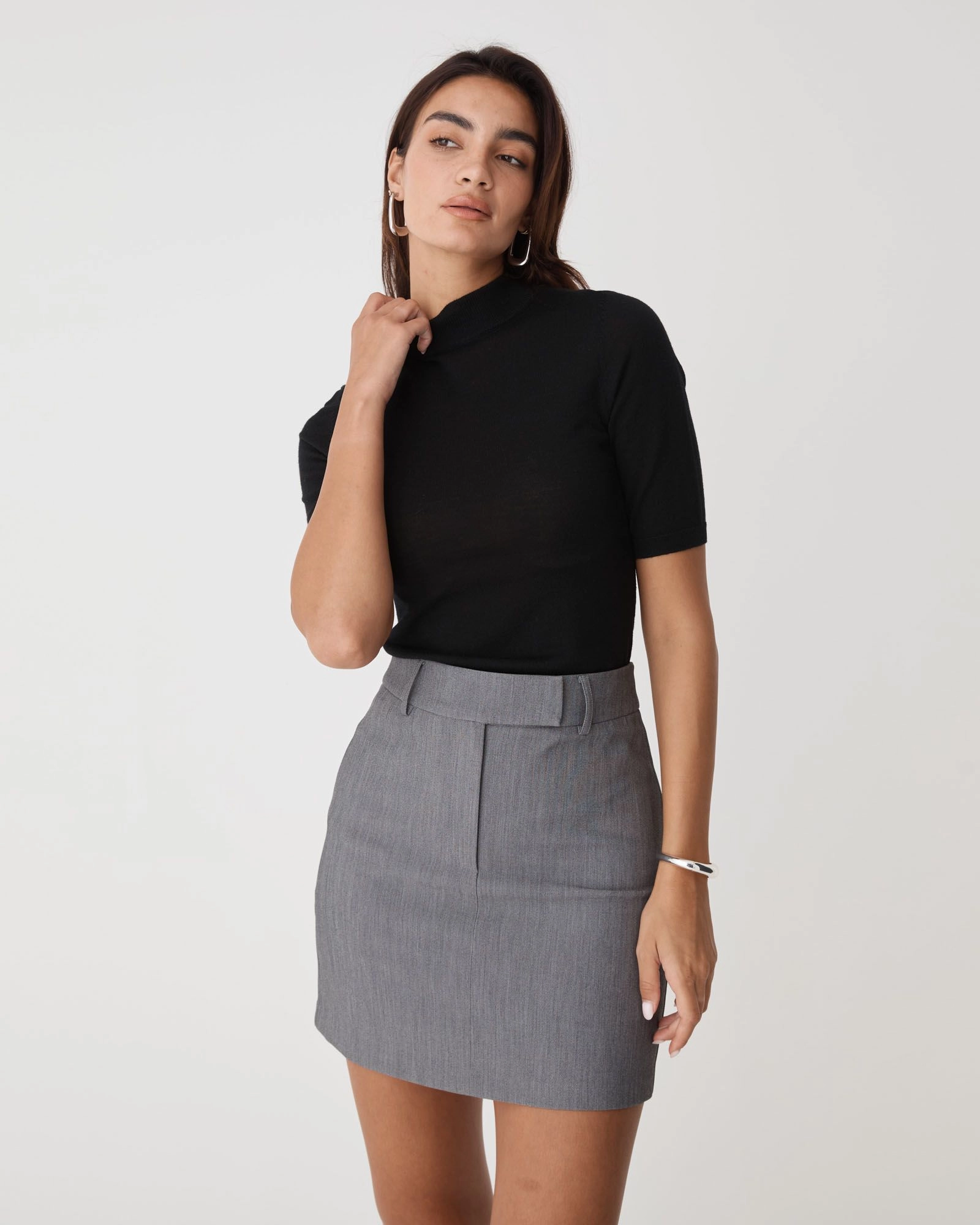 Forcast Clothing - Ellen Wool Short Sleeve Knit