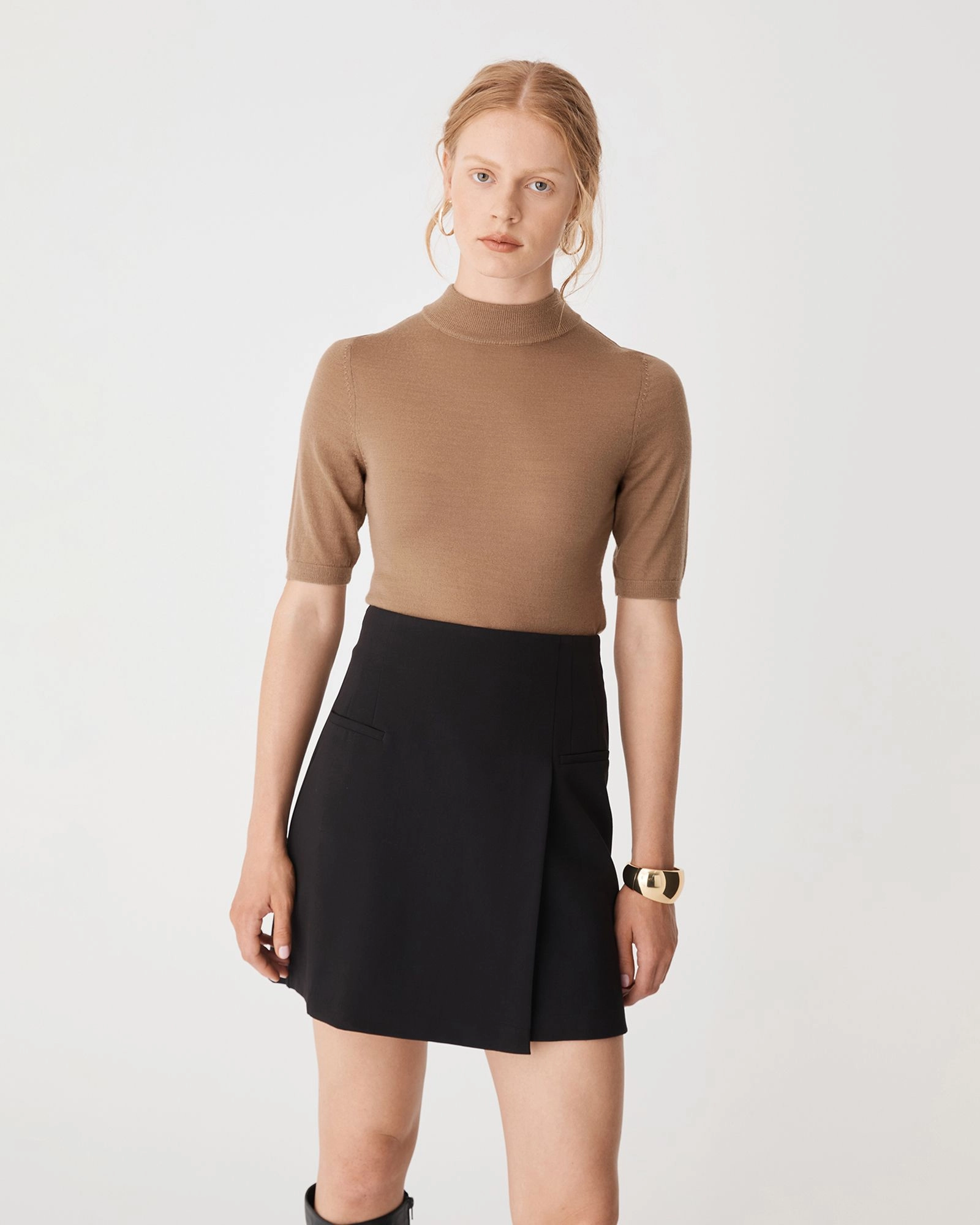 Forcast Clothing - Ellen Wool Short Sleeve Knit