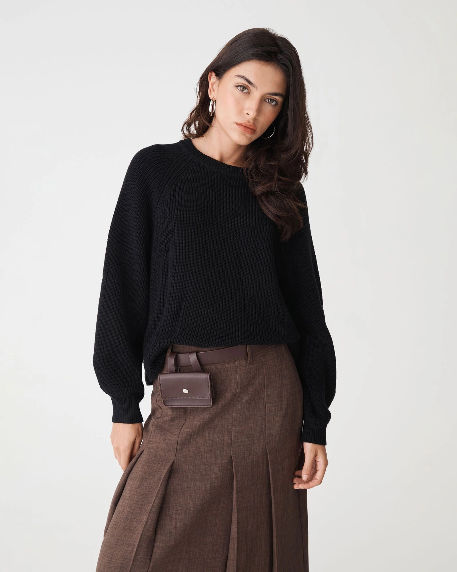 Forcast Clothing - Meg Crew Neck Rib Knit Jumper