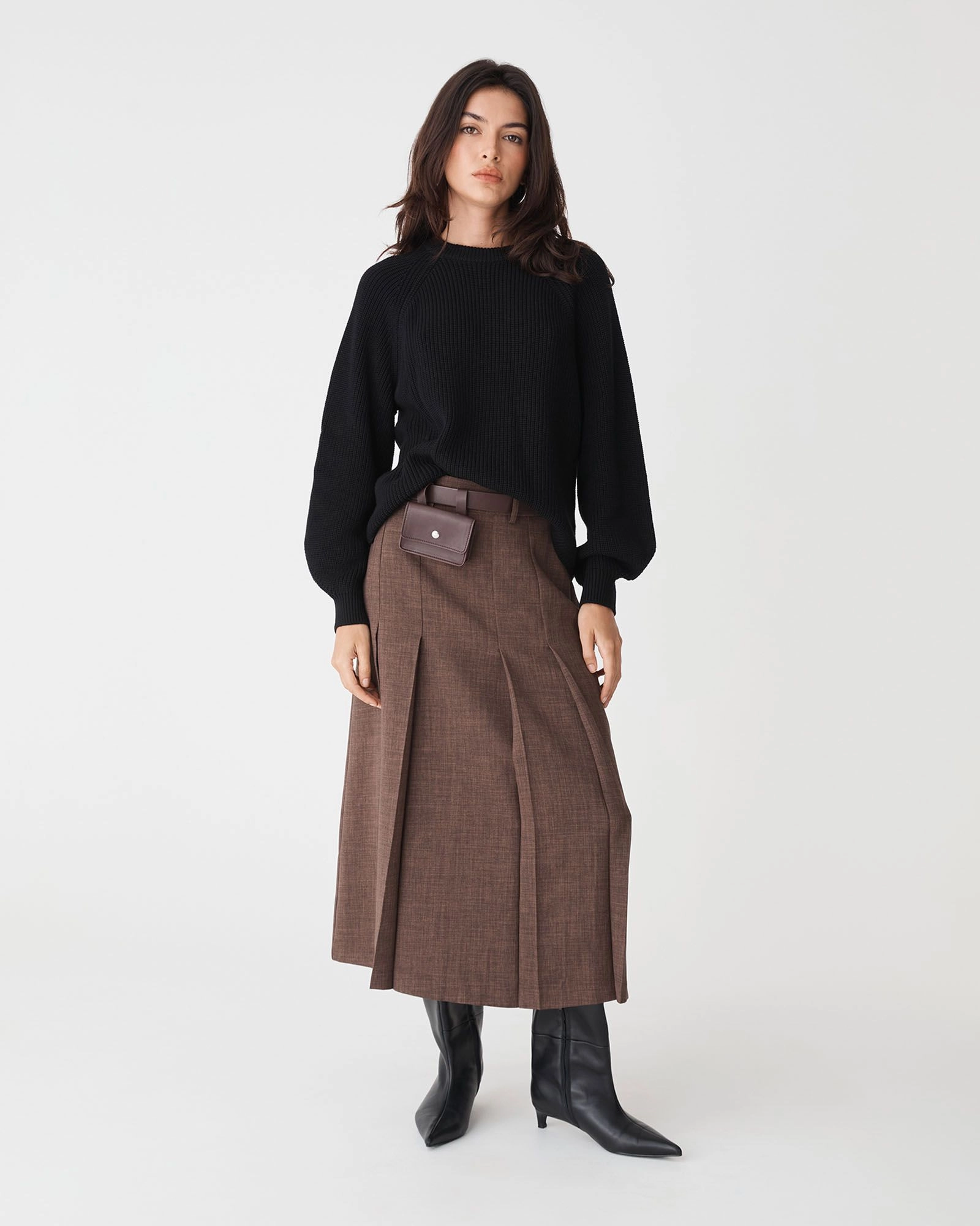 Forcast Clothing - Meg Crew Neck Rib Knit Jumper