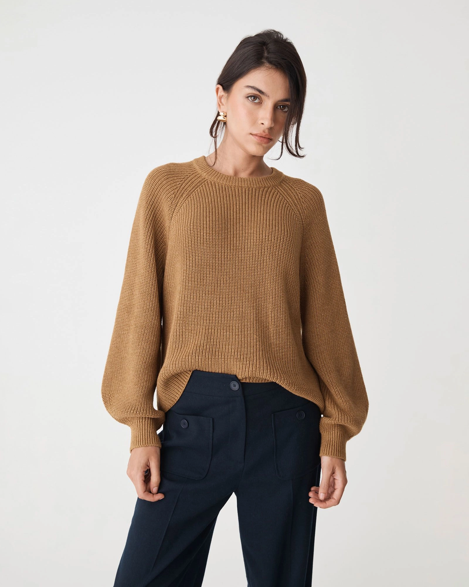 Forcast Clothing - Meg Crew Neck Rib Knit Jumper