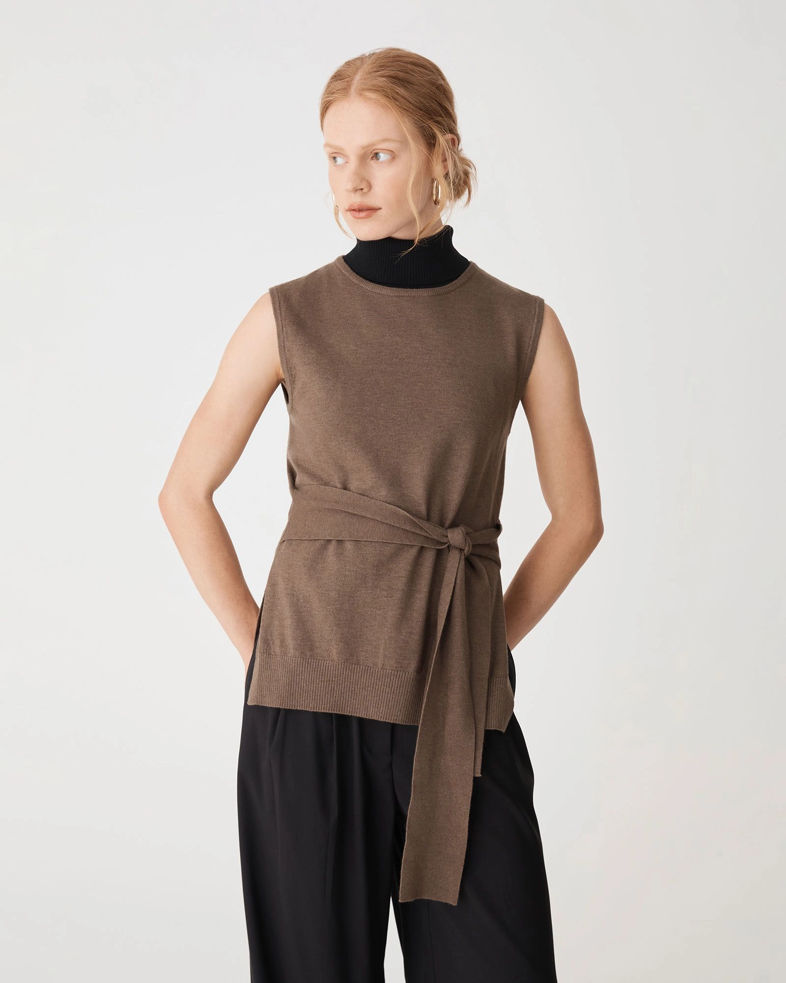 Forcast Clothing - Nora Sleeveless Tie Waist Knit