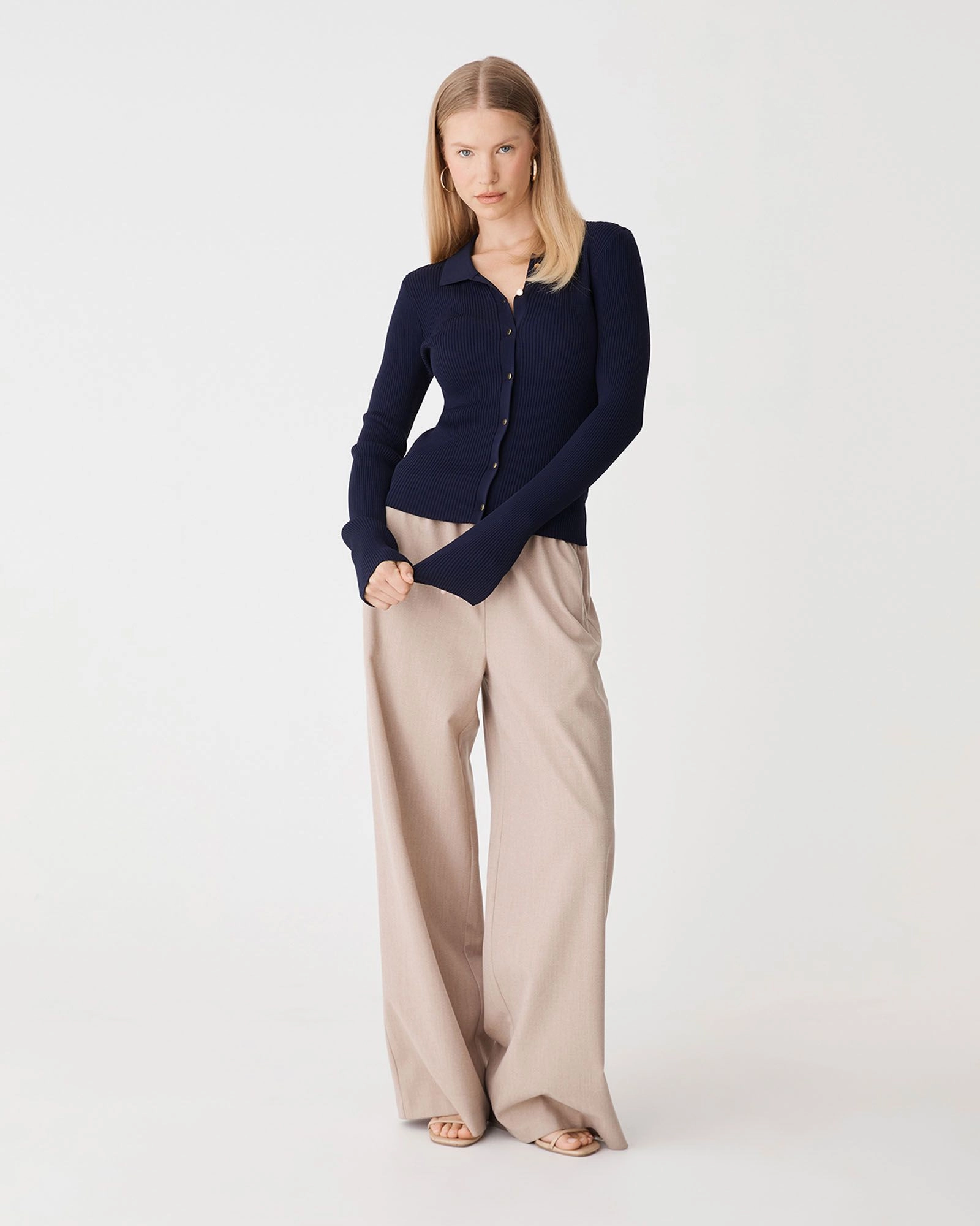 Forcast Clothing - Bristol Collared Rib Cardigan