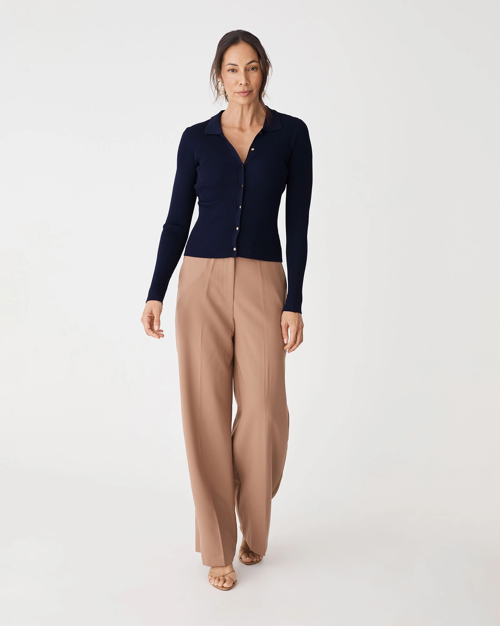 Forcast Clothing - Bristol Collared Rib Cardigan