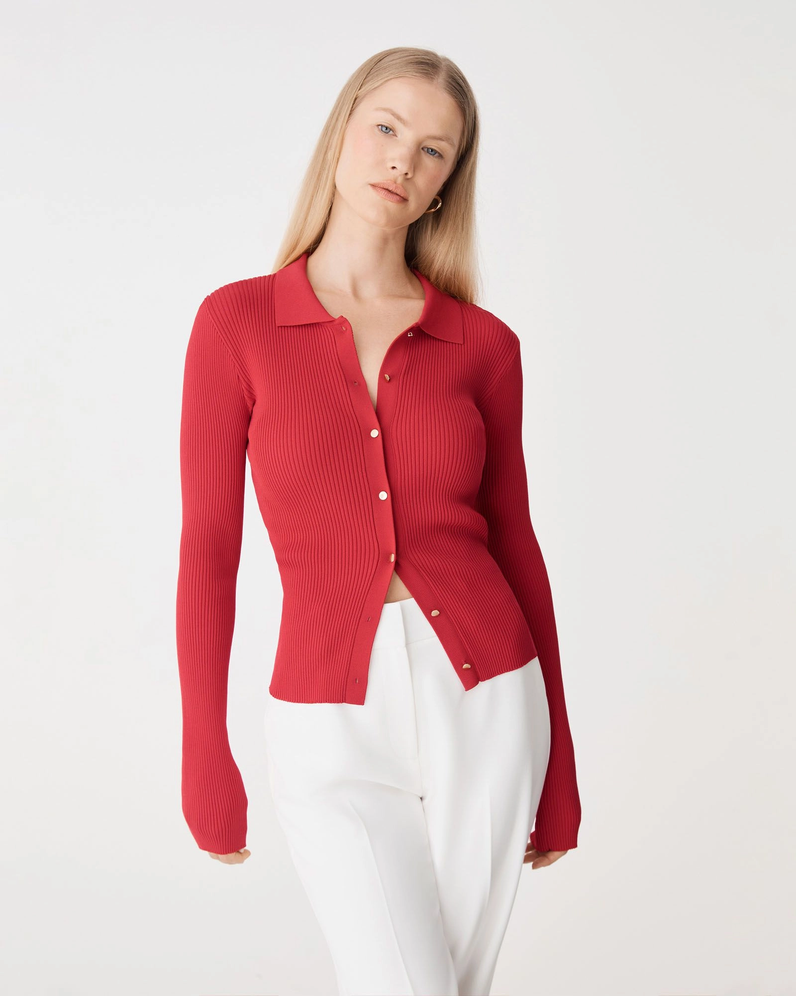 Forcast Clothing - Bristol Collared Rib Cardigan