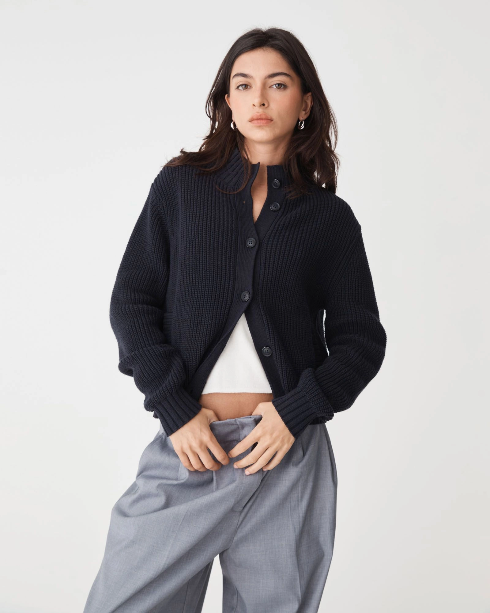 Forcast Clothing - Petra Rib Knit Cardigan