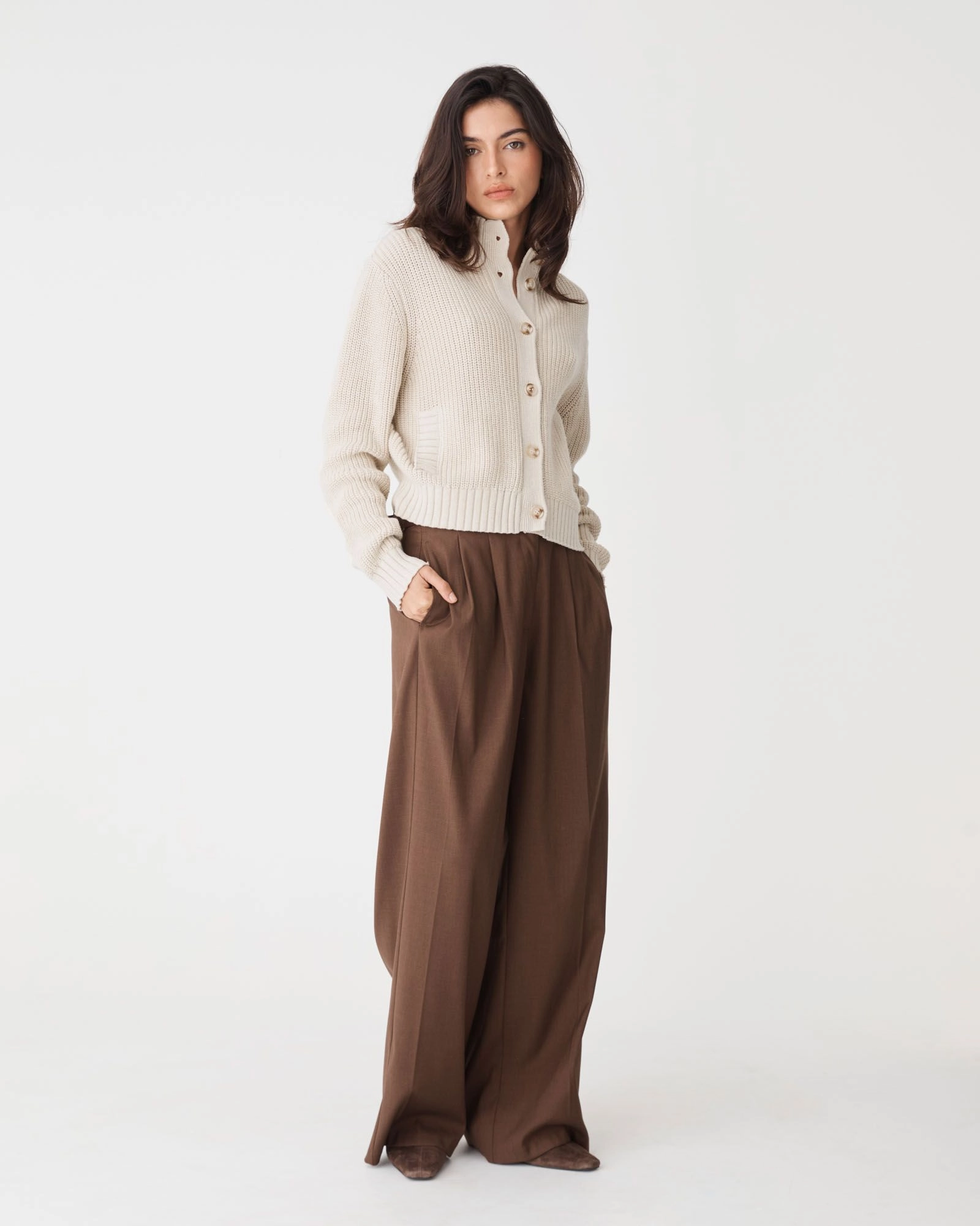 Forcast Clothing - Petra Rib Knit Cardigan