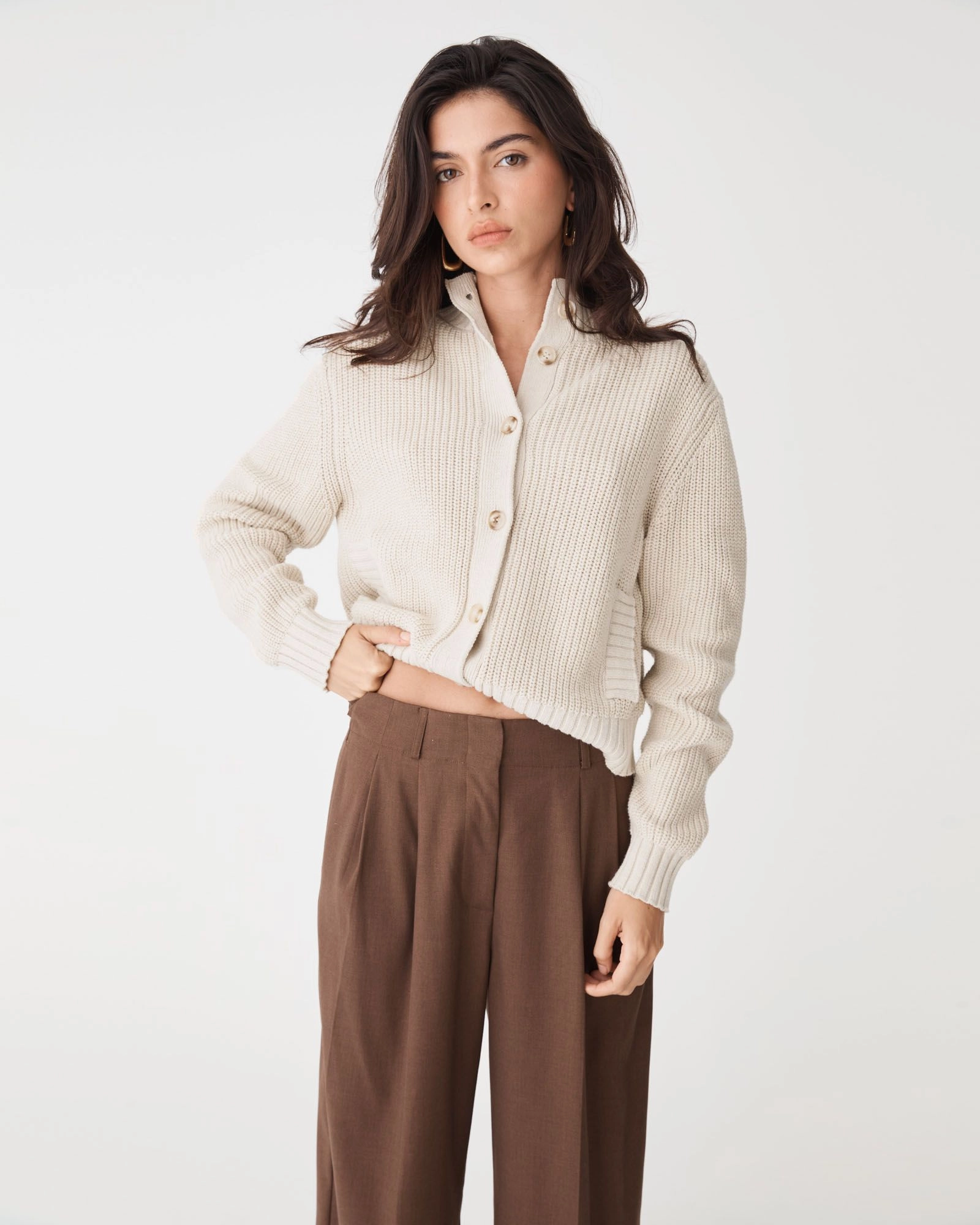 Forcast Clothing - Petra Rib Knit Cardigan
