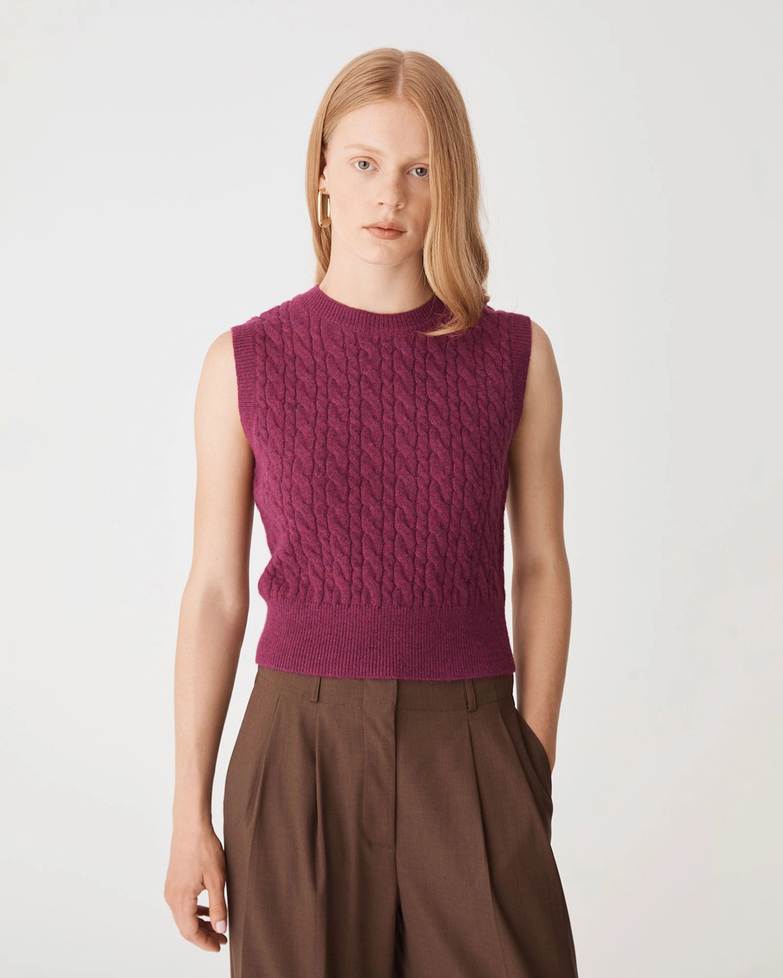 Forcast Clothing - Frankie Sleeveless Cable Knit
