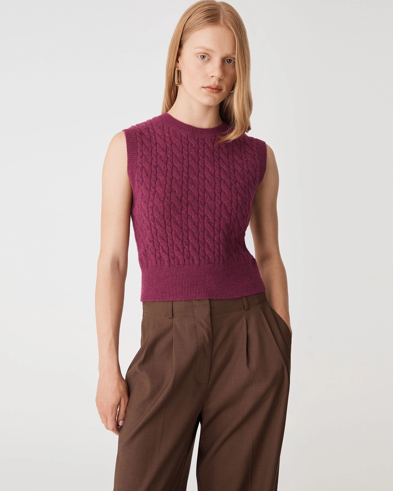 Forcast Clothing - Frankie Sleeveless Cable Knit