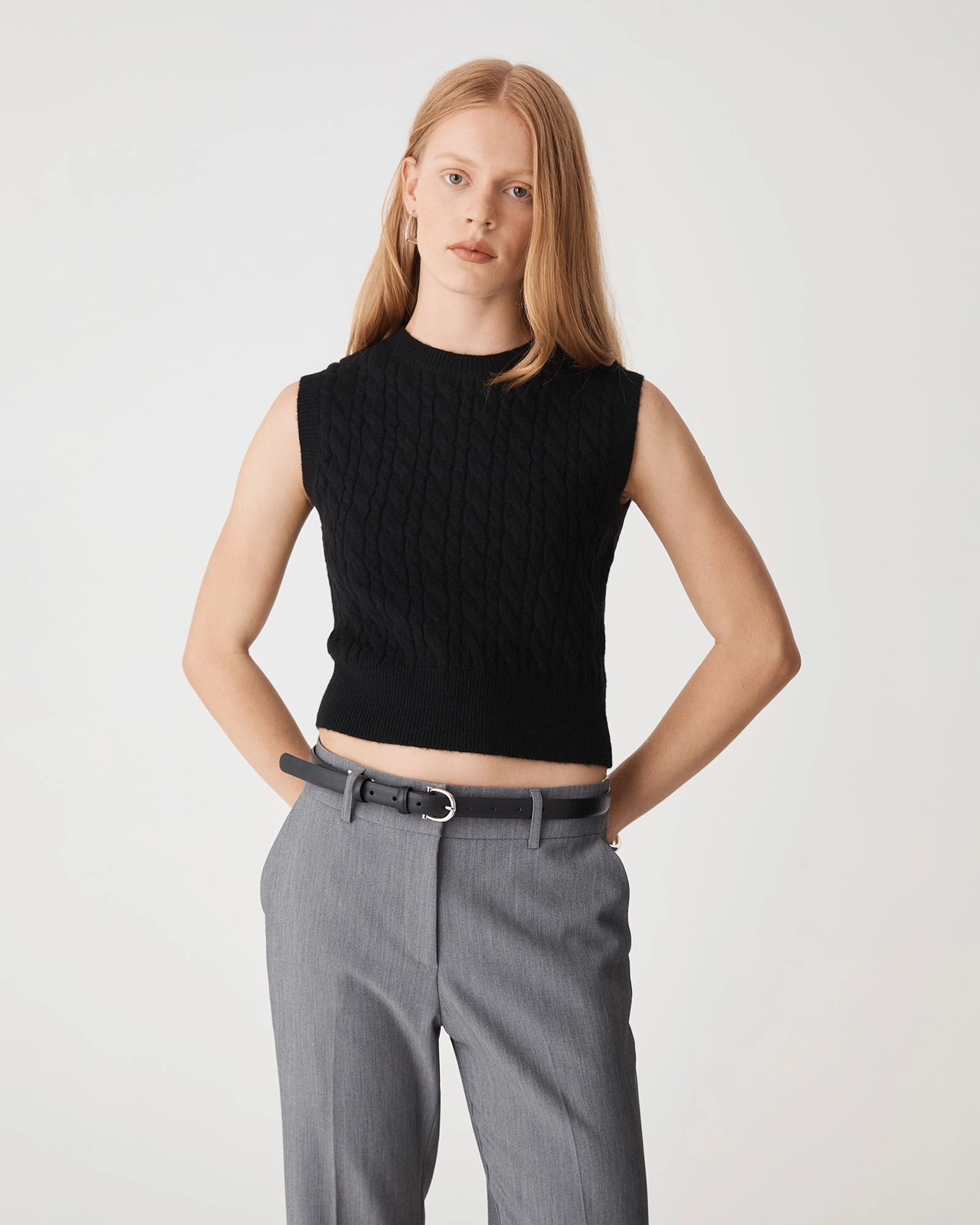 Forcast Clothing - Frankie Sleeveless Cable Knit