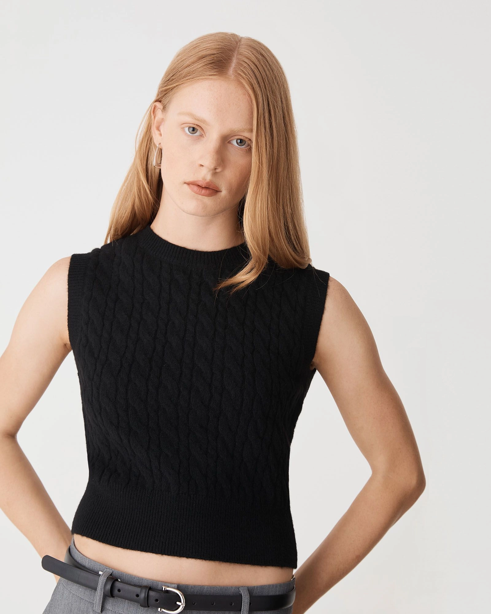 Forcast Clothing - Frankie Sleeveless Cable Knit