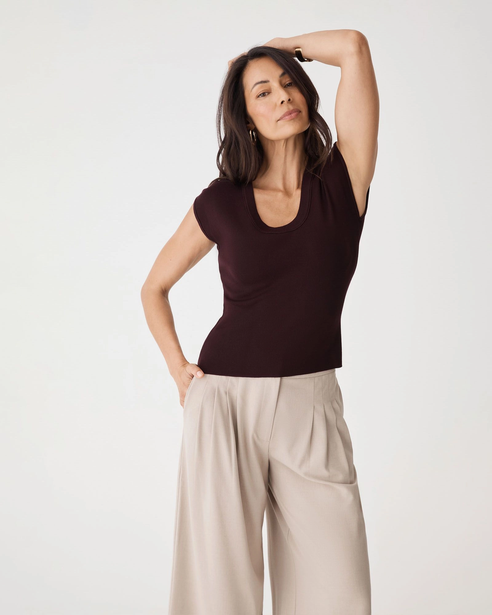 Forcast Clothing - Laura Tencel Scoop Neck Knit