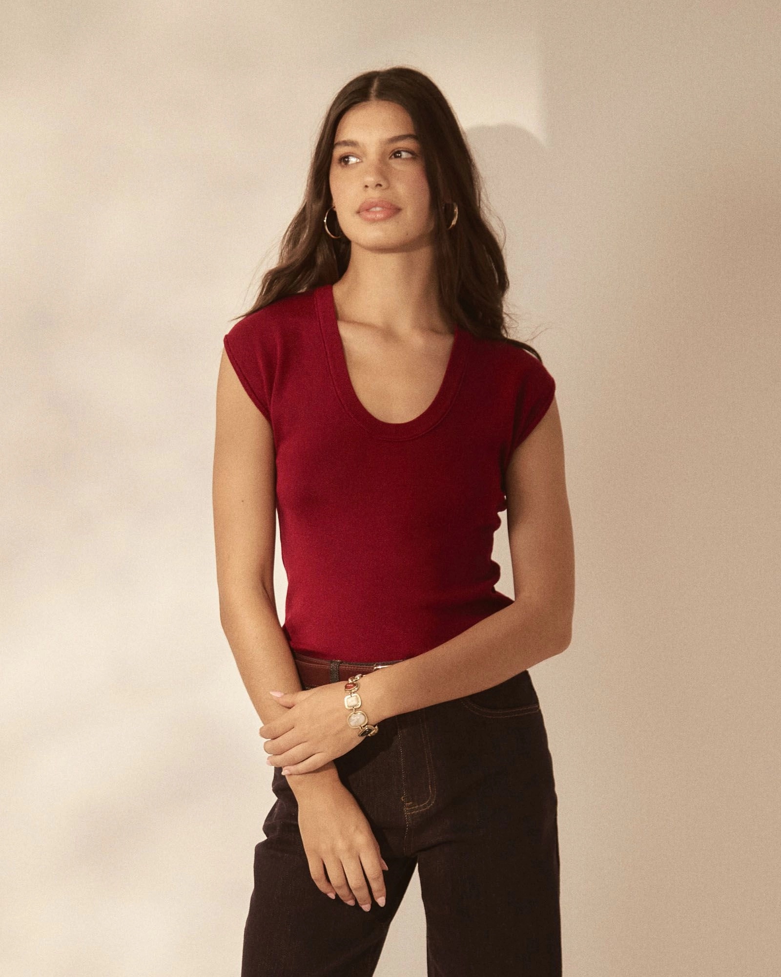 Forcast Clothing - Laura Tencel Scoop Neck Knit