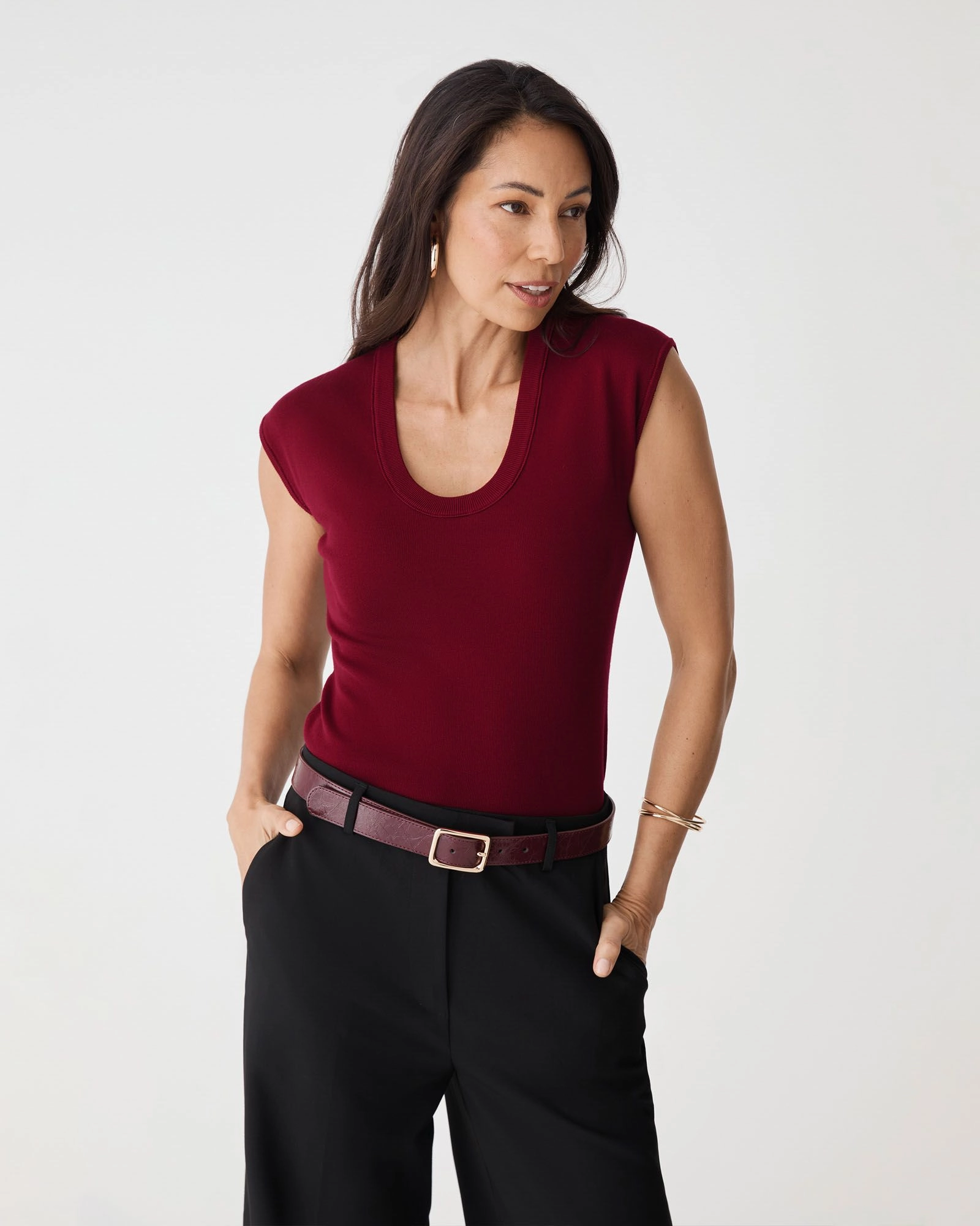 Forcast Clothing - Laura Tencel Scoop Neck Knit