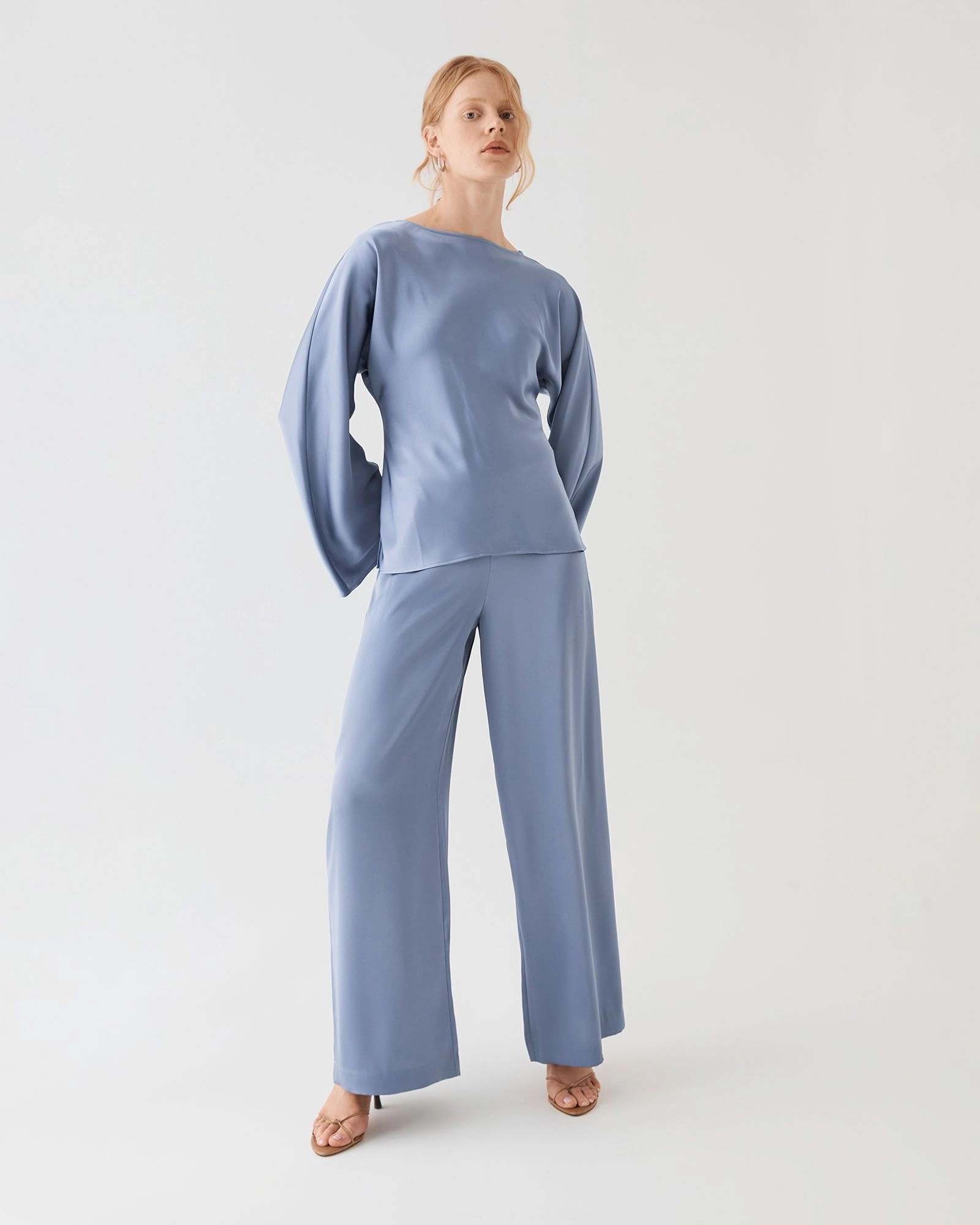 Forcast Clothing - Asma Satin Wide Leg Pants