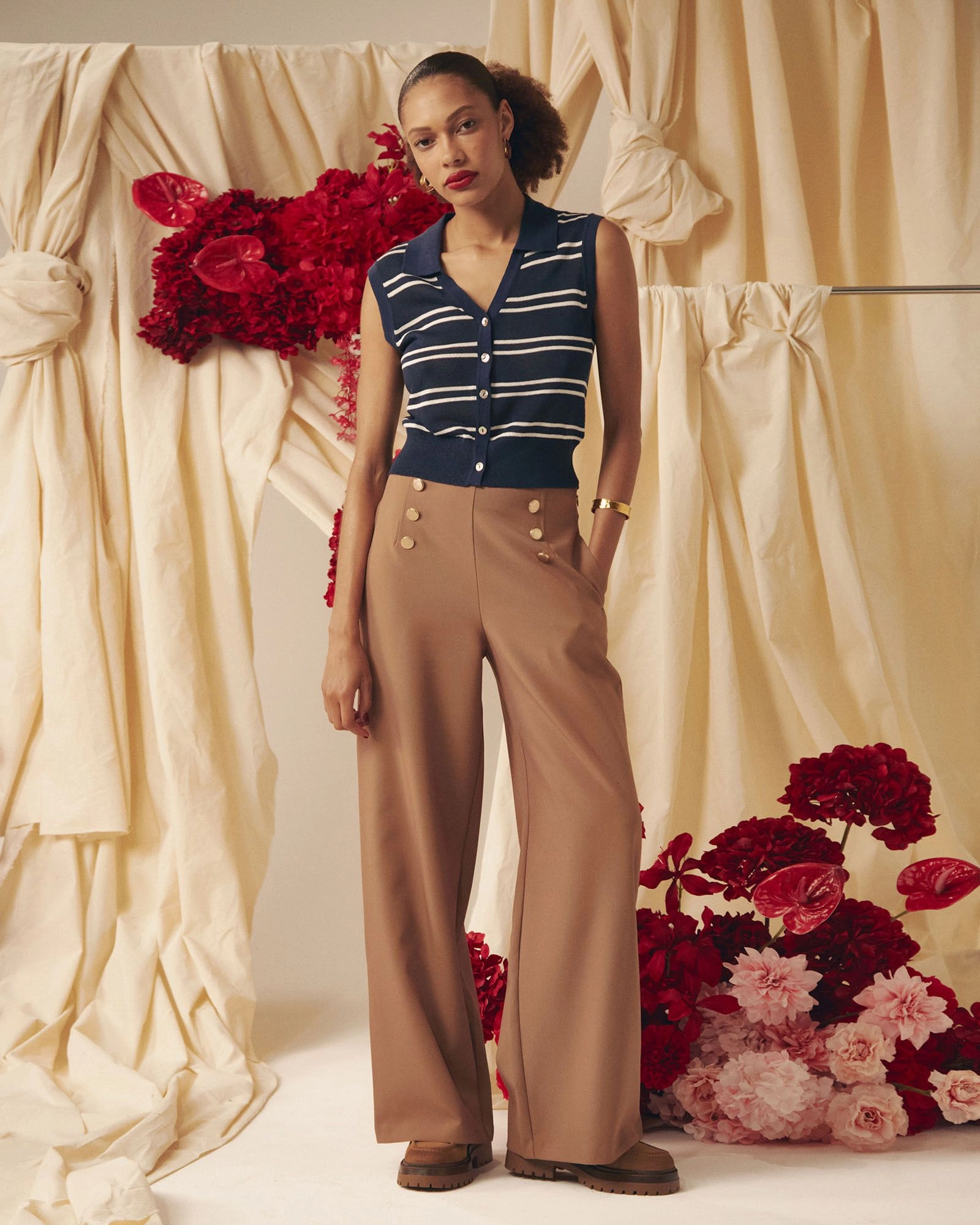 Forcast Clothing - Evie Wide Leg Sailor Pants