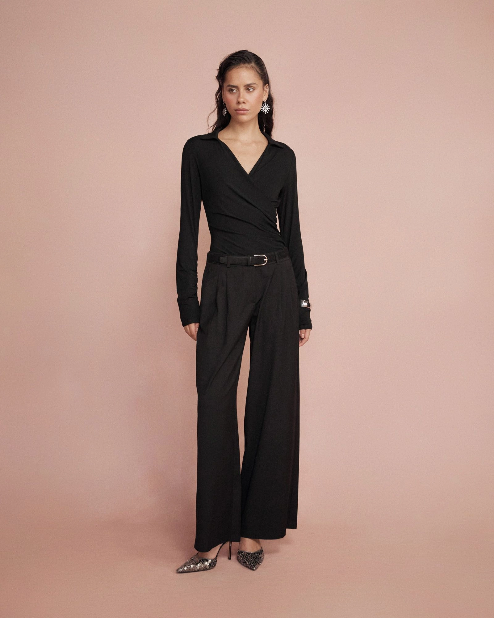 Forcast Clothing - Arden Mid Rise Pleated Pants