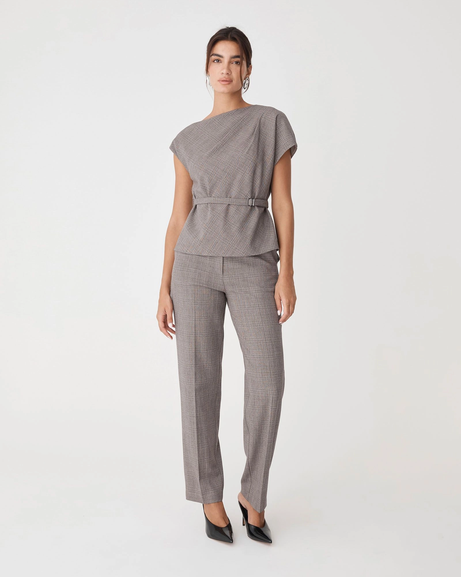 Forcast Clothing - Loretta Straight Check Pants