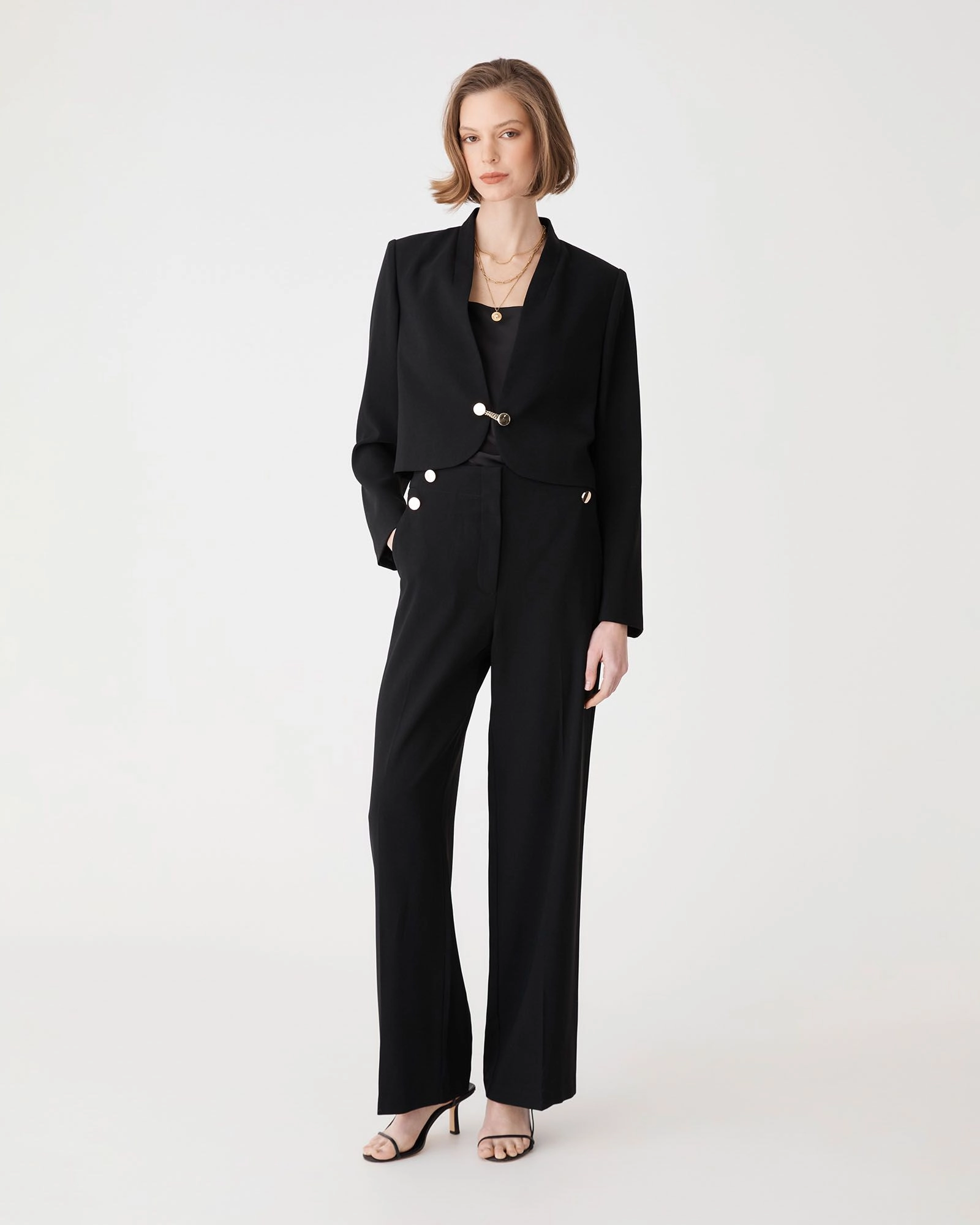 Forcast Clothing - Veronica Button Crepe Pants