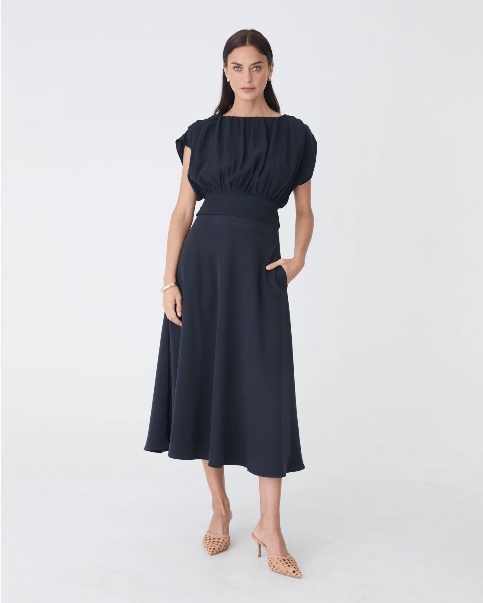 Forcast Clothing - Goulbury A-Line Midi Skirt