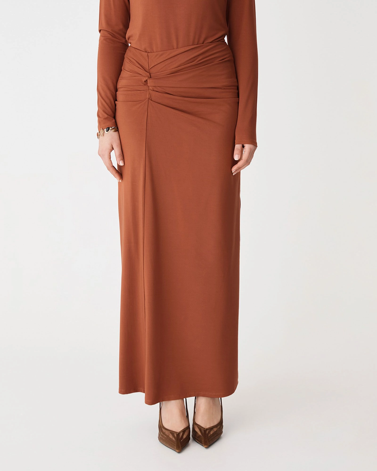 Forcast Clothing - Dasha Ruched Bamboo Skirt