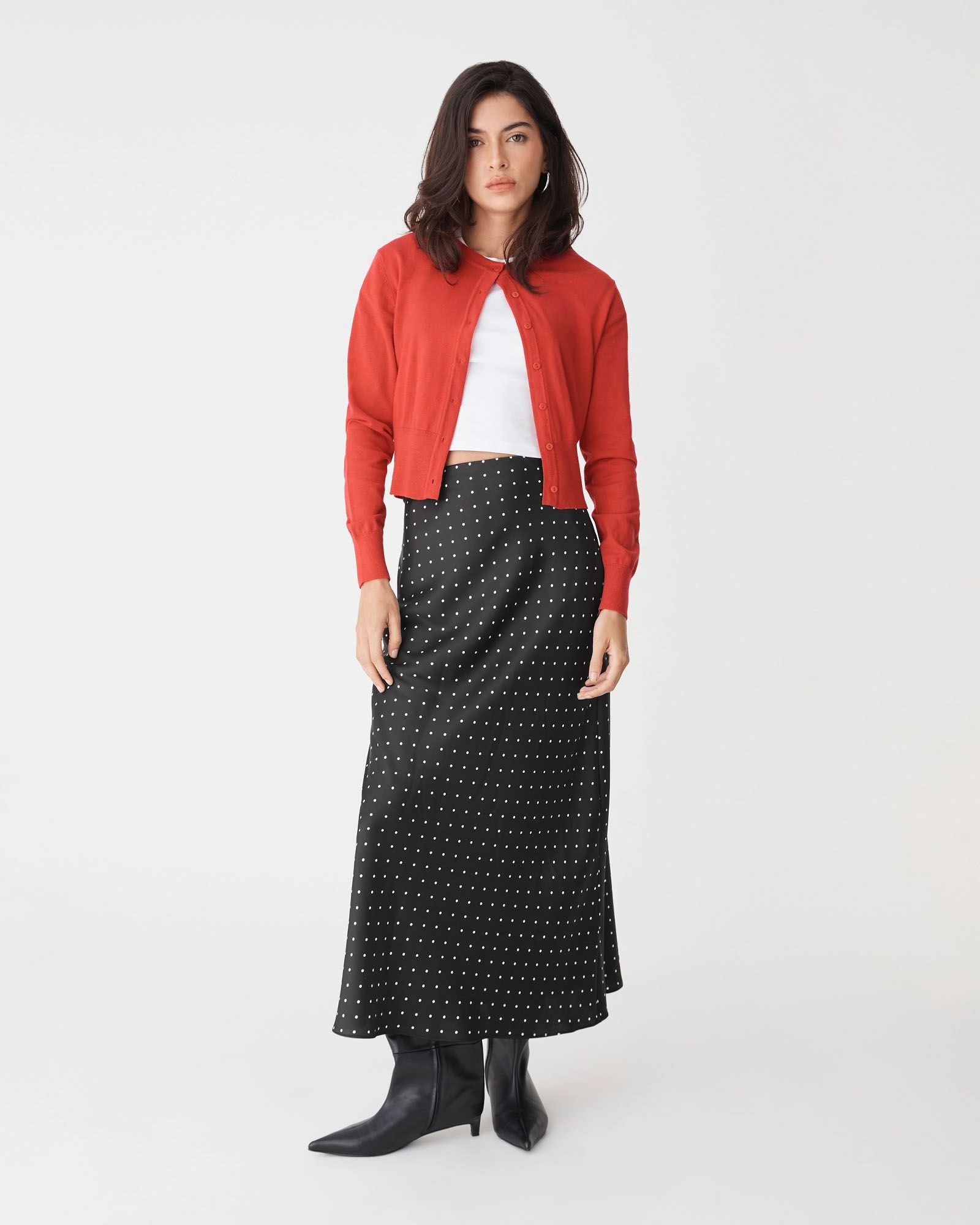 Forcast Clothing - Courtney Bias Satin Skirt