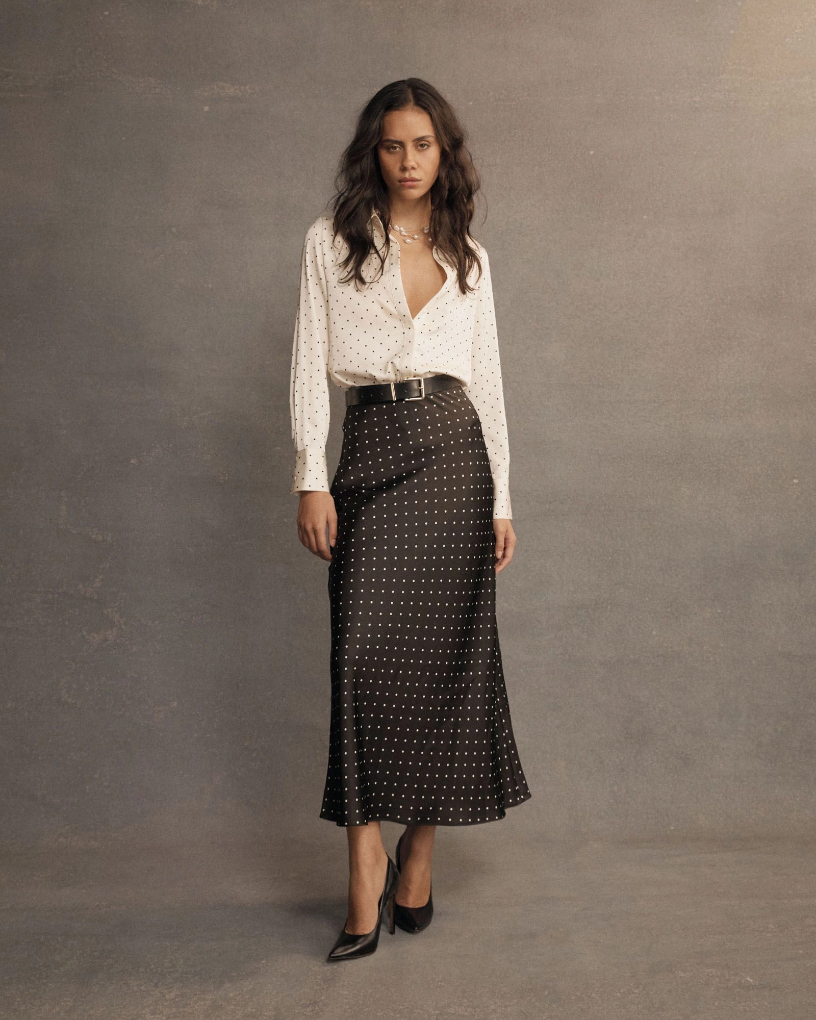 Forcast Clothing - Courtney Bias Satin Skirt