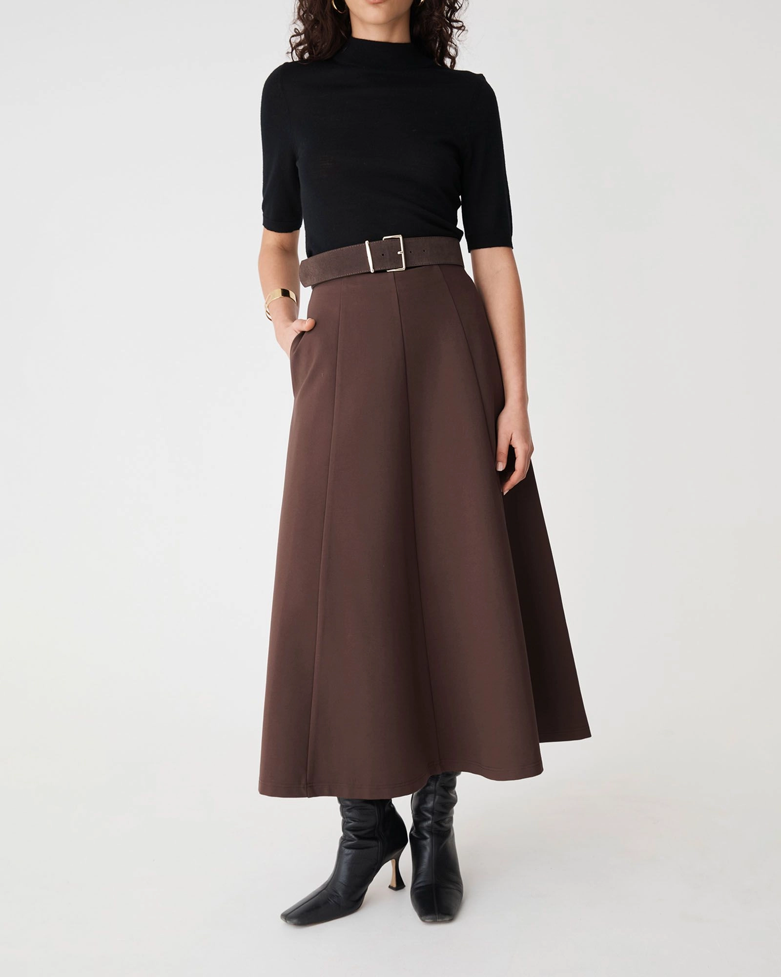 Forcast Clothing - Janice A-Line Ponte Skirt