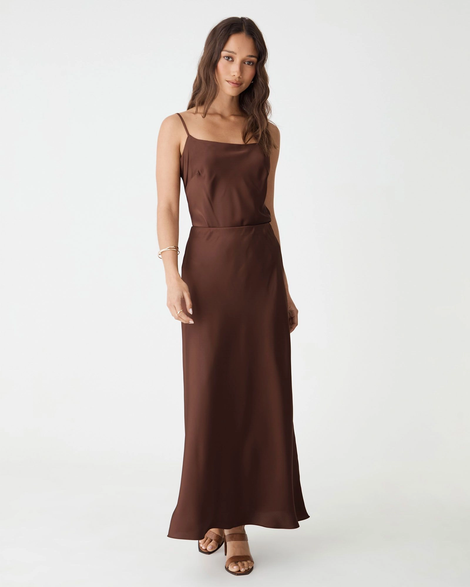 Forcast Clothing - Lindsay Bias Satin Skirt