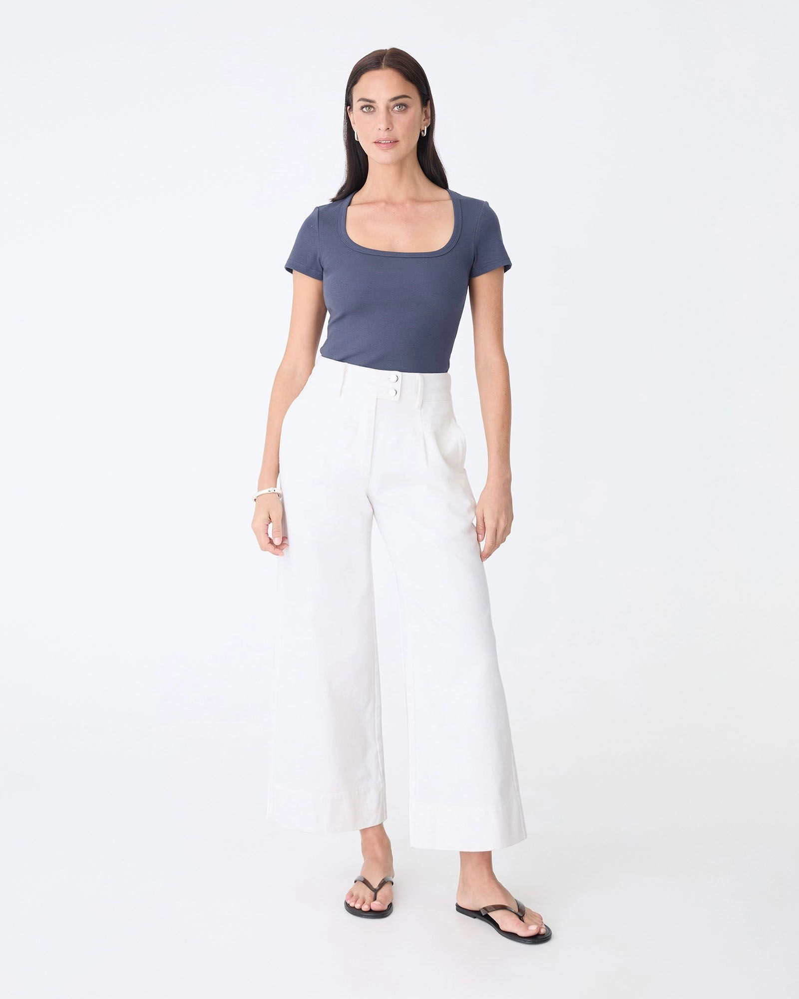 Forcast Clothing - Devon Scoop Neck Rib Tee