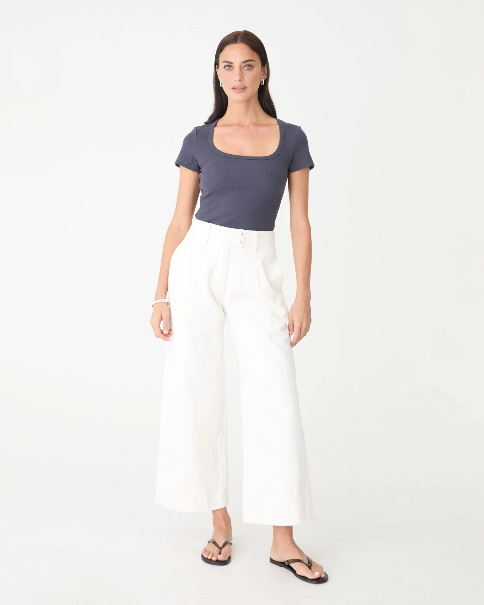 Forcast Clothing - Devon Scoop Neck Rib Tee