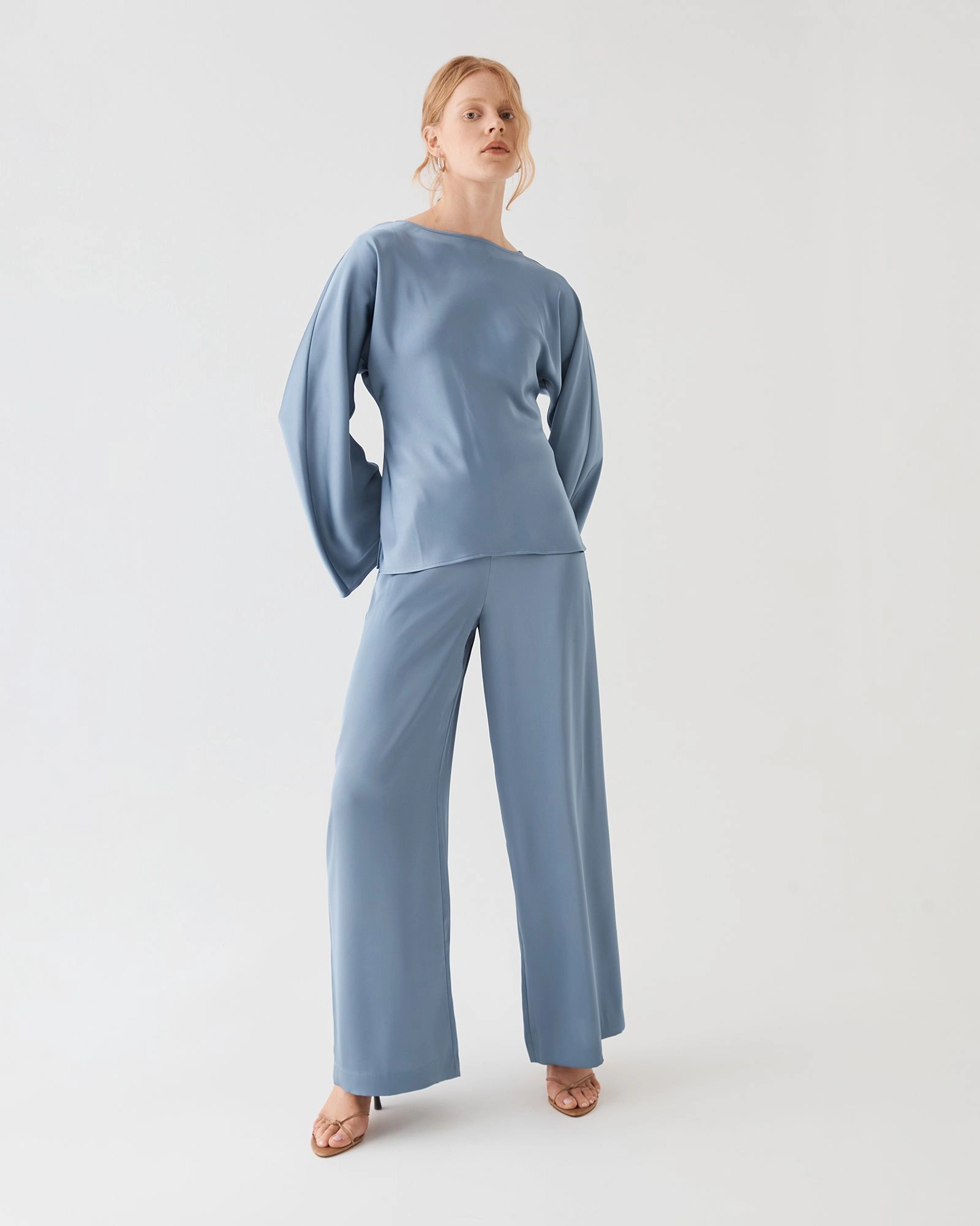 Forcast Clothing - Asma Satin Bias Cut Top