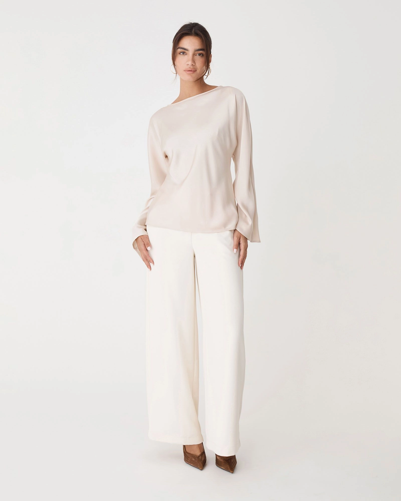 Forcast Clothing - Asma Satin Bias Cut Top