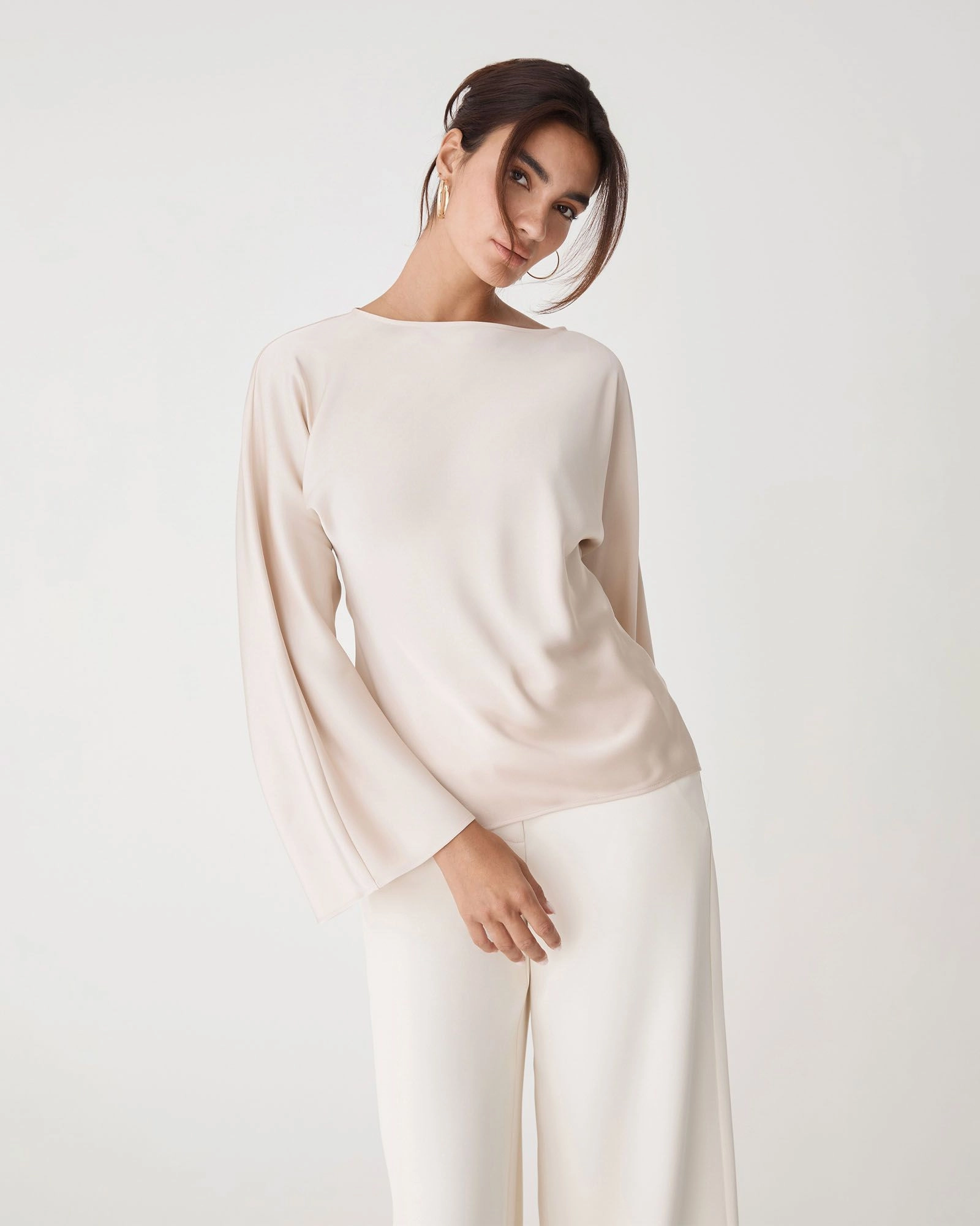 Forcast Clothing - Asma Satin Bias Cut Top