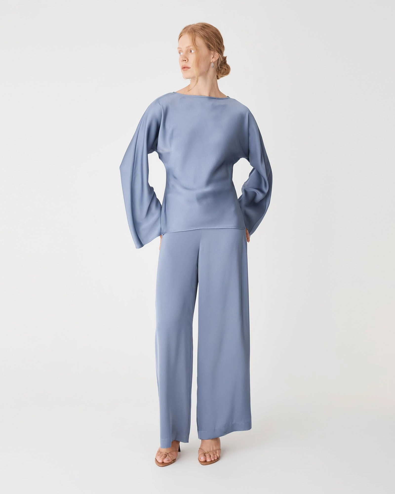 Forcast Clothing - Asma Satin Bias Cut Top