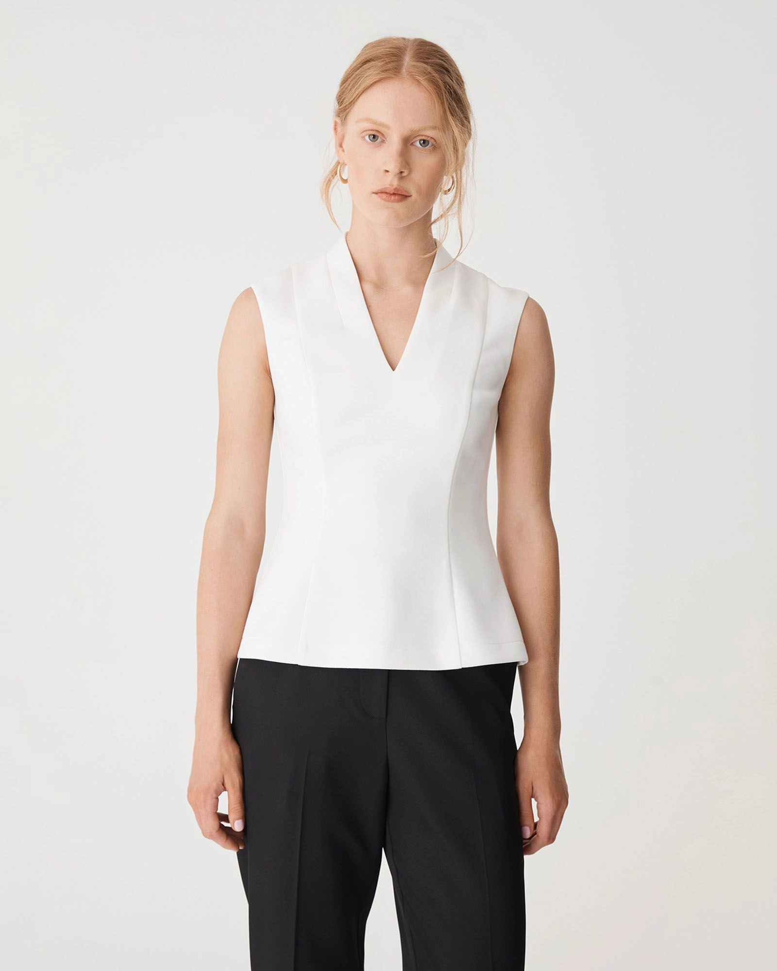 Forcast Clothing - Juno V-Neck Ponte Top