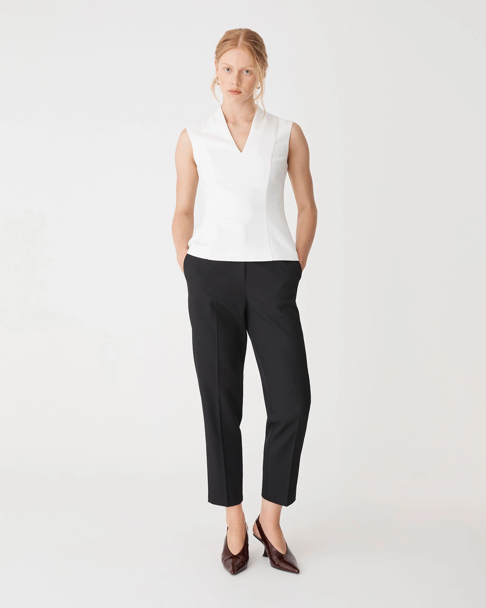 Forcast Clothing - Juno V-Neck Ponte Top