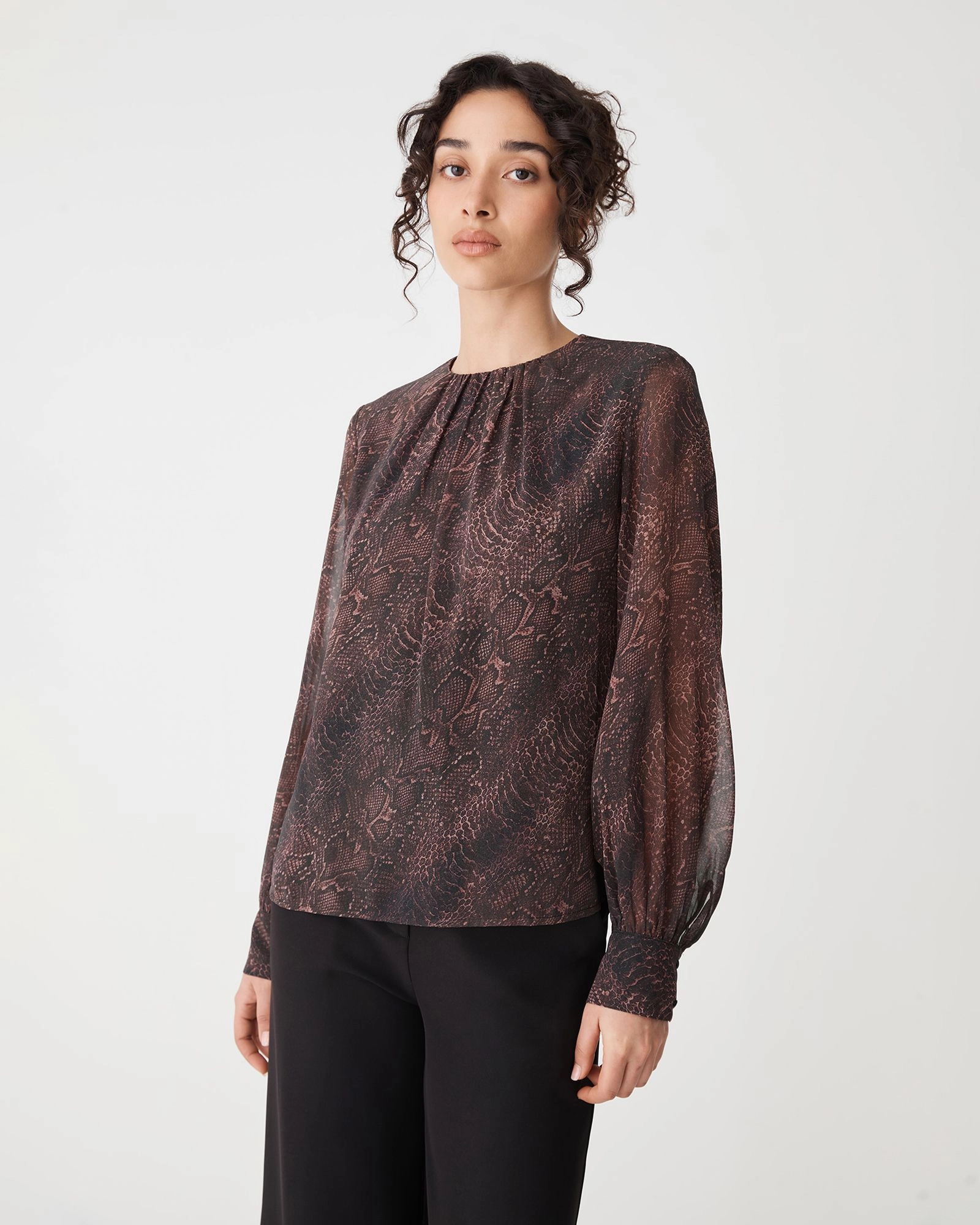 Forcast Clothing - Sonia Gathered Neck Top