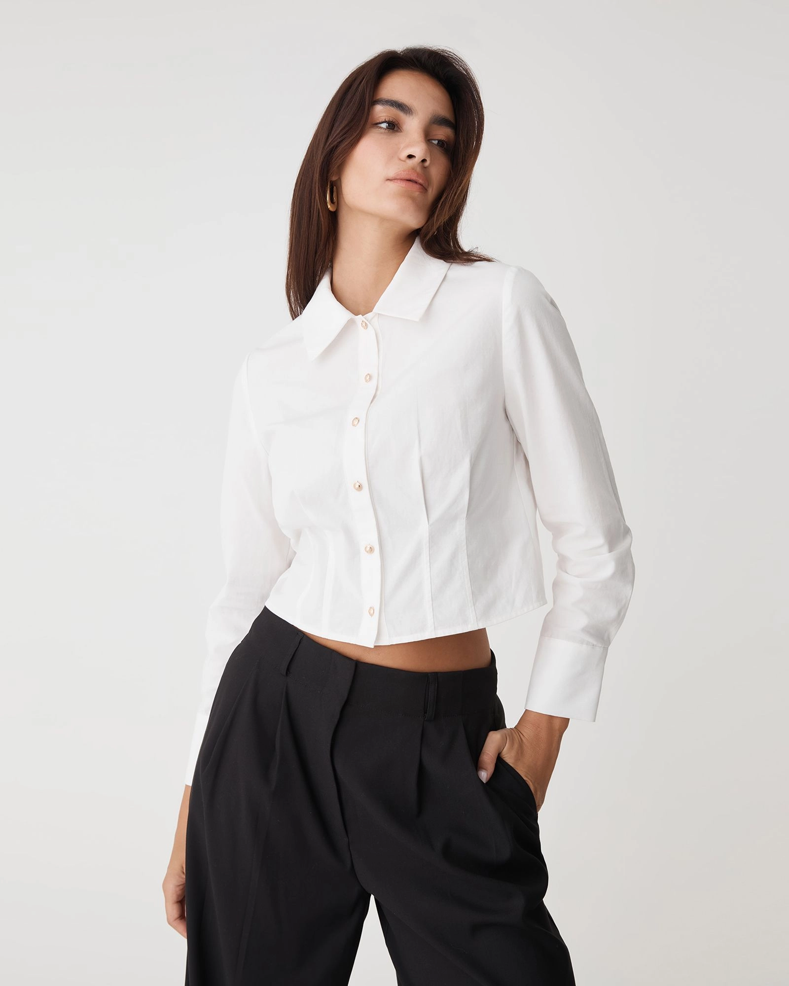 Forcast Clothing - Gabby Pleated Hem Shirt