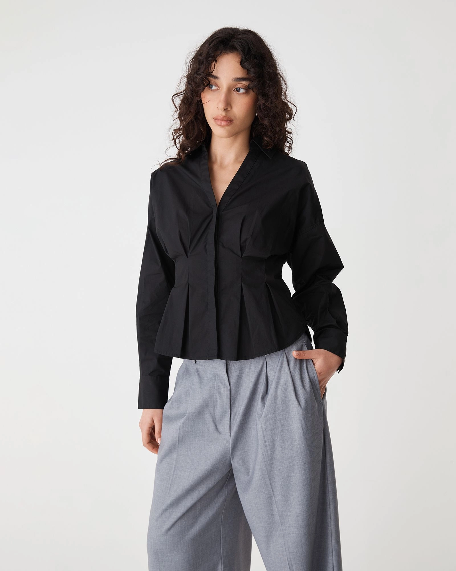 Forcast Clothing - Billie Pleat Waist Shirt