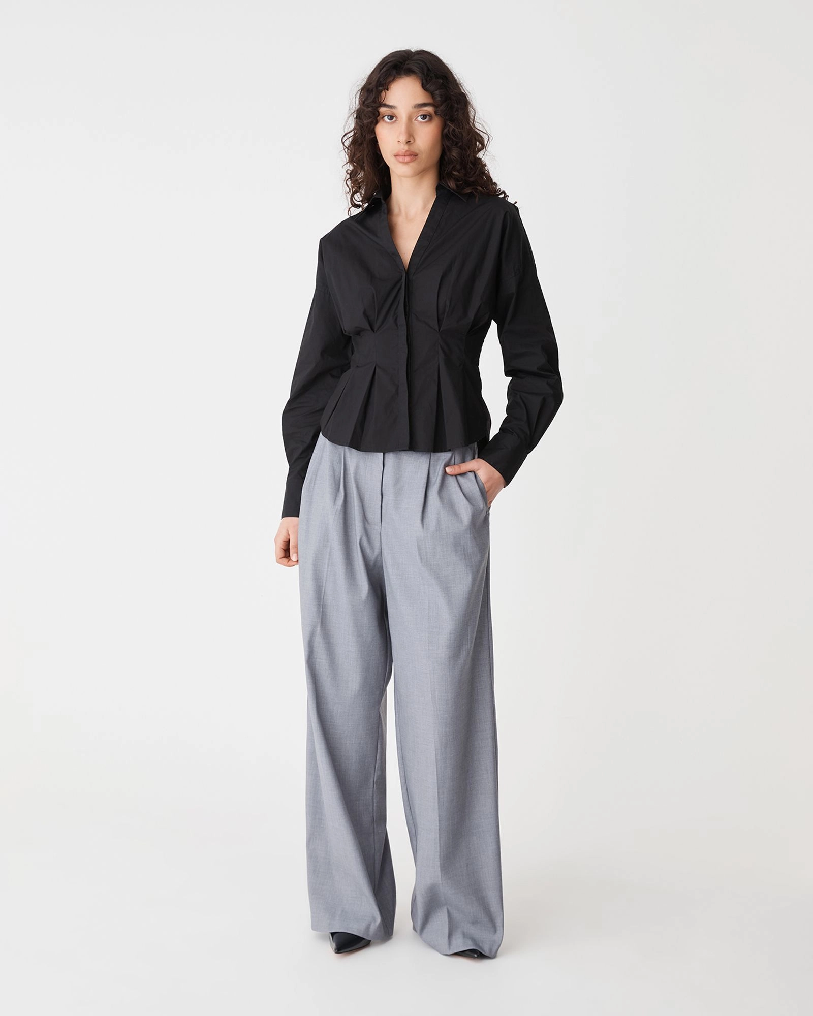 Forcast Clothing - Billie Pleat Waist Shirt