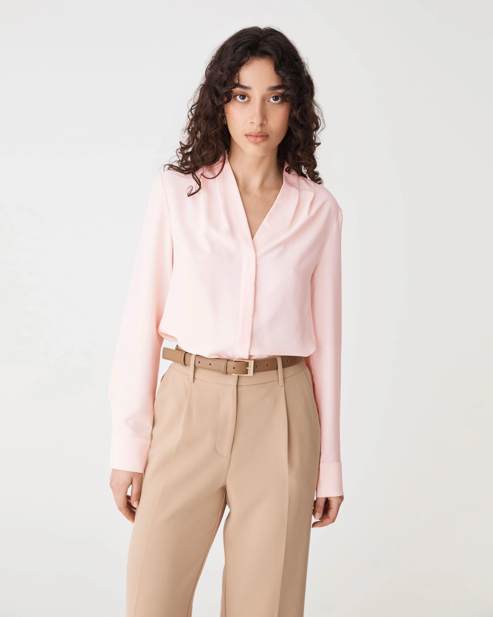 Forcast Clothing - Claudia Pleat Neck Blouse