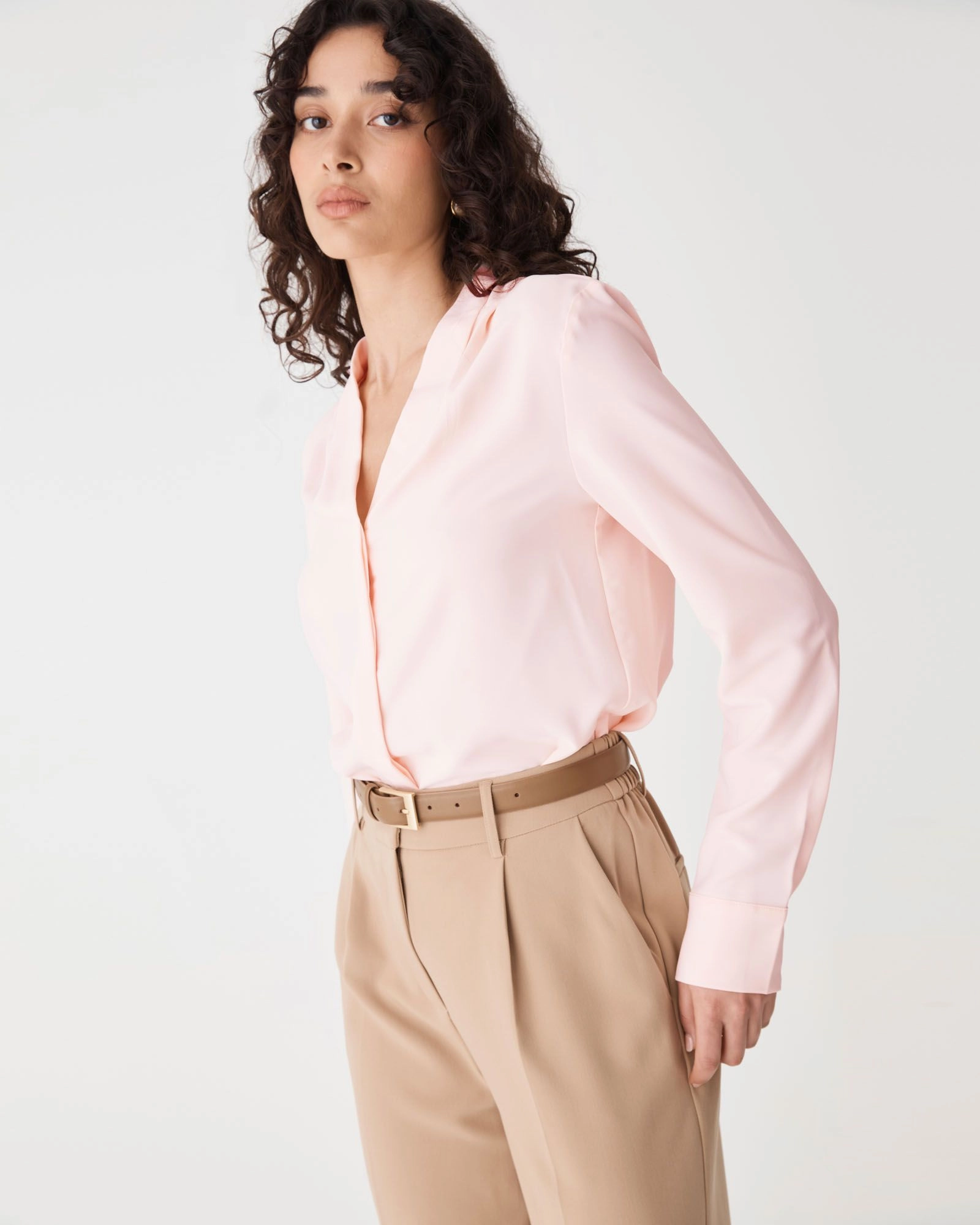Forcast Clothing - Claudia Pleat Neck Blouse