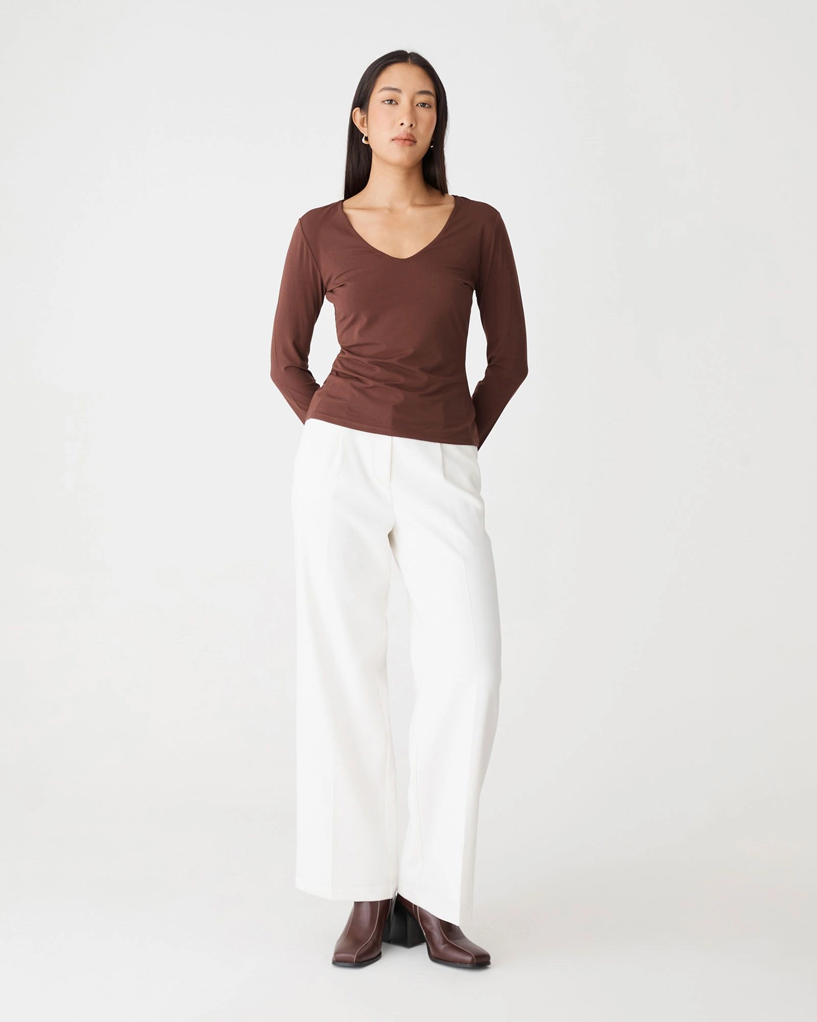 Forcast Clothing - Isla V-Neck Bamboo Top