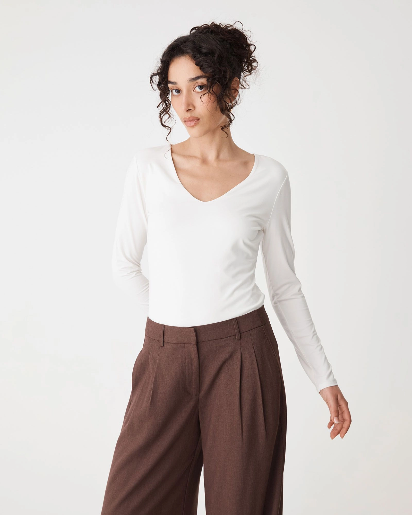 Forcast Clothing - Isla V-Neck Bamboo Top