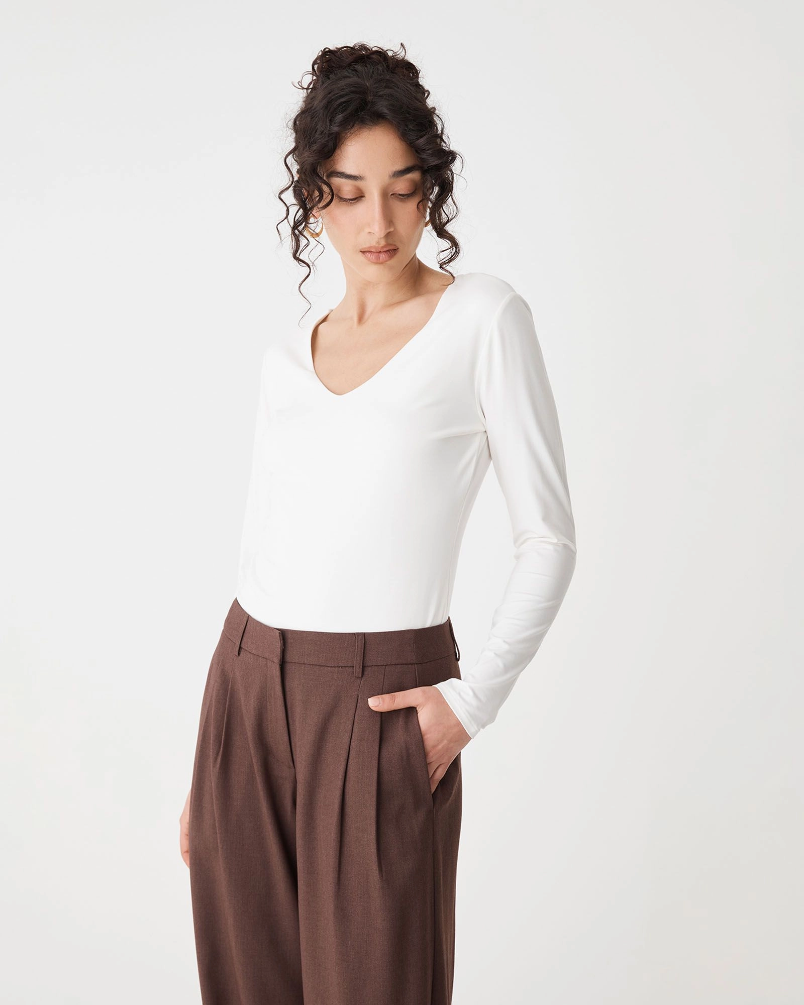 Forcast Clothing - Isla V-Neck Bamboo Top