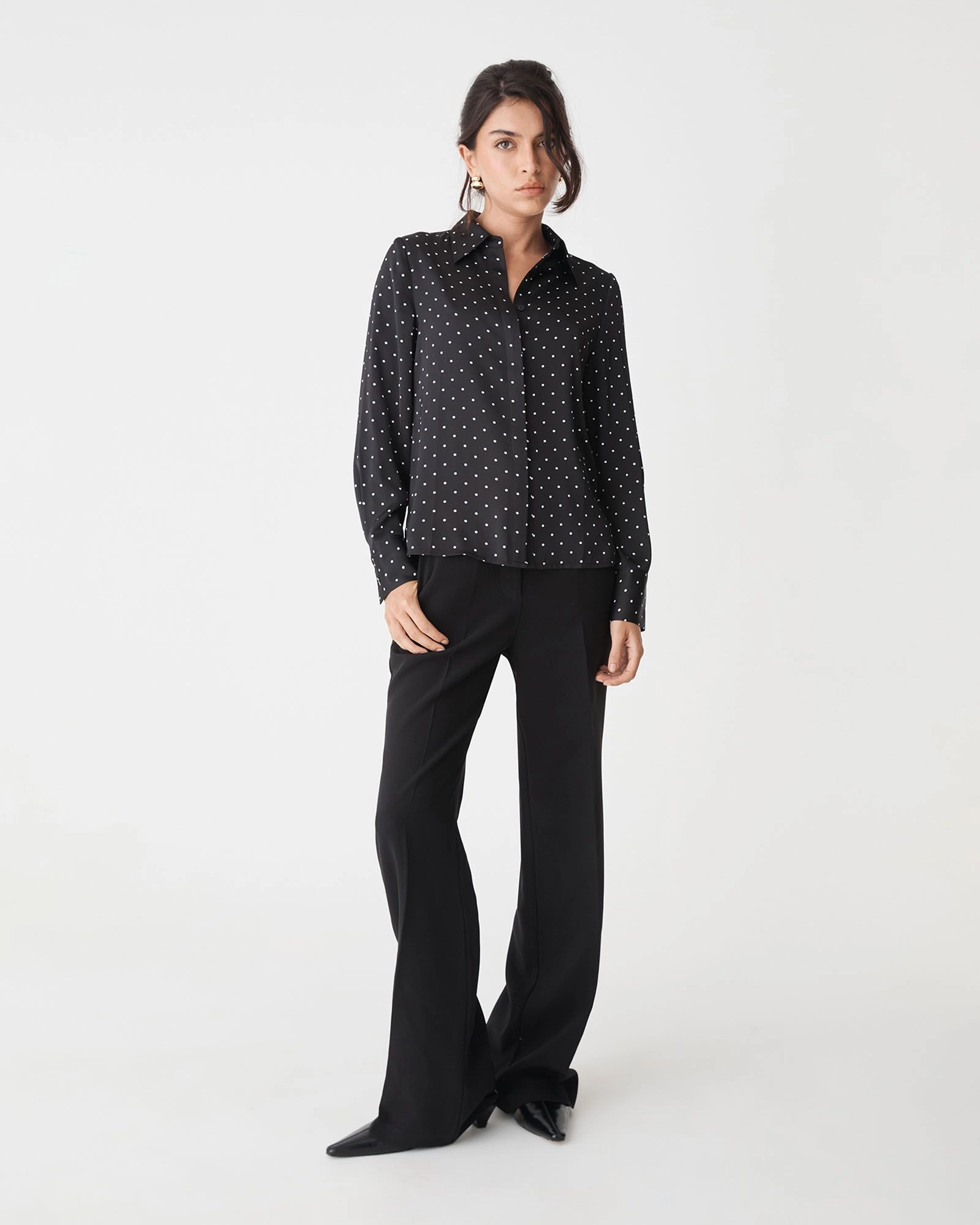 Forcast Clothing - Courtney Satin Spot Shirt